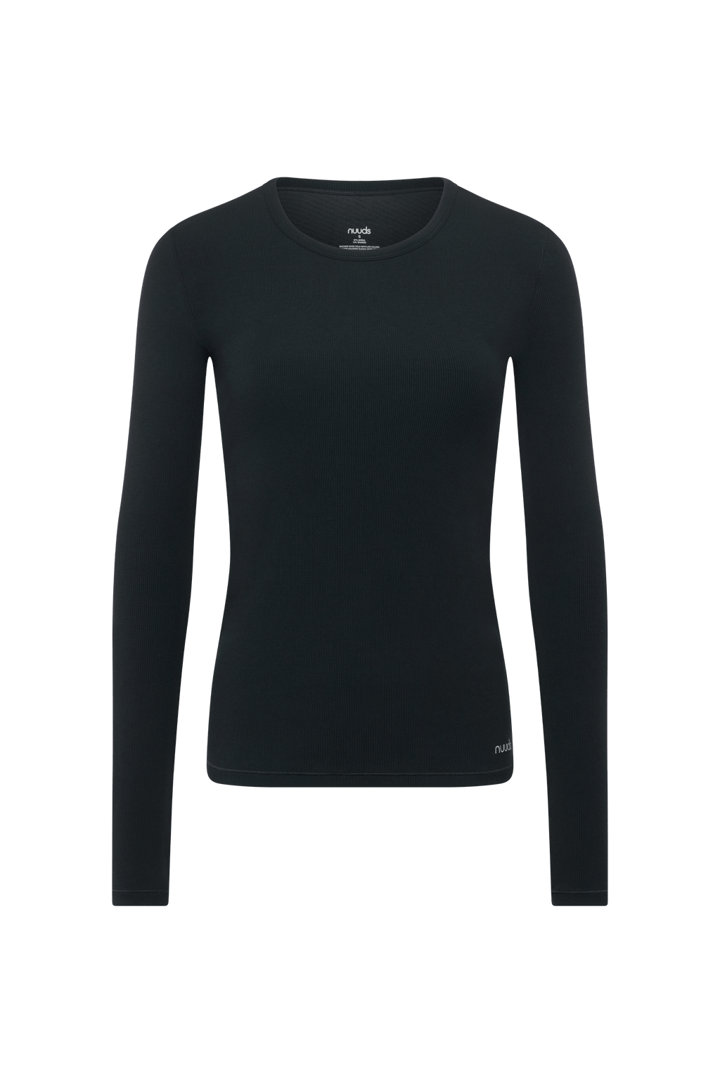 Sporty Rib Bra Long Sleeve | Black