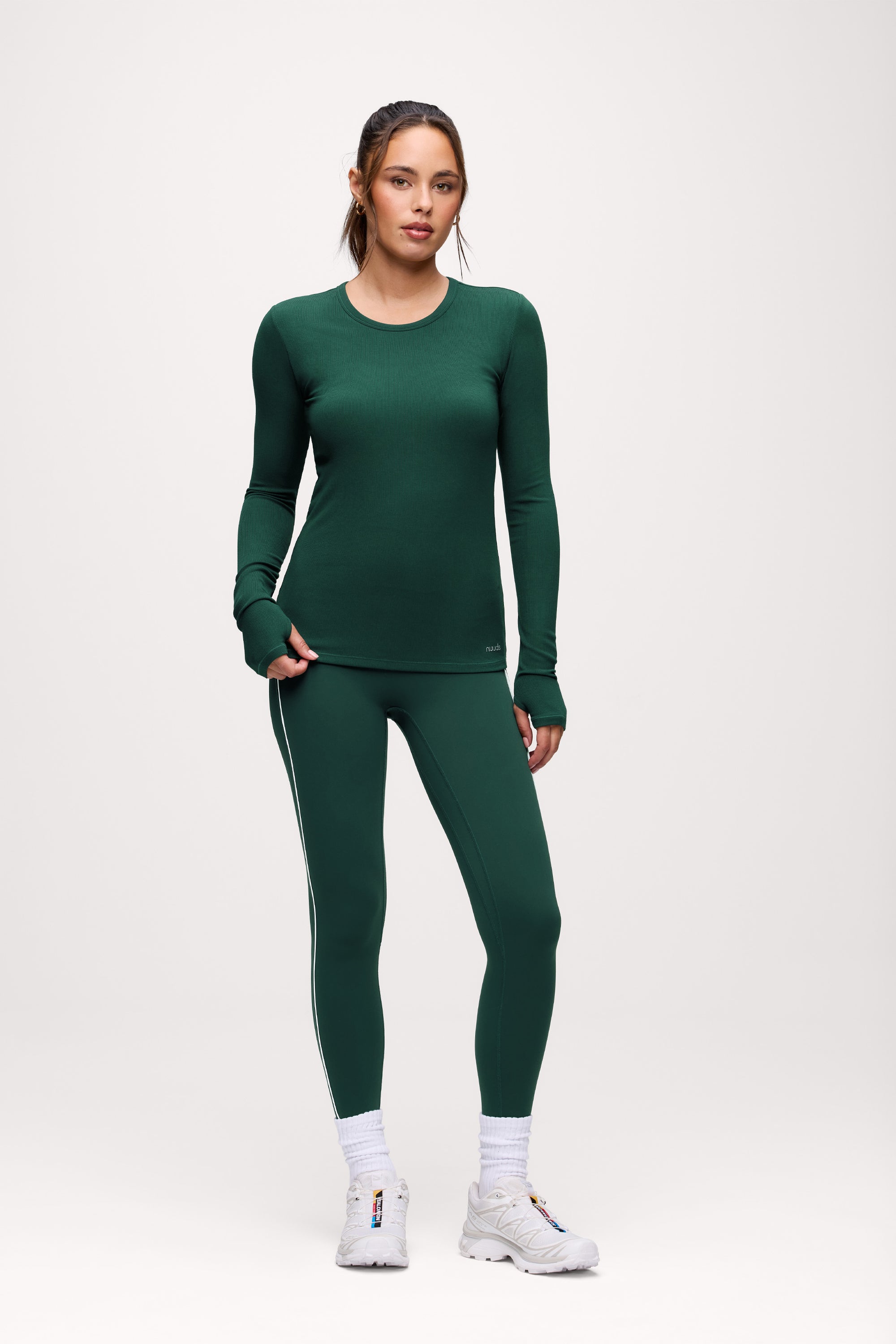 Sporty Rib Bra Long Sleeve | Blackpine