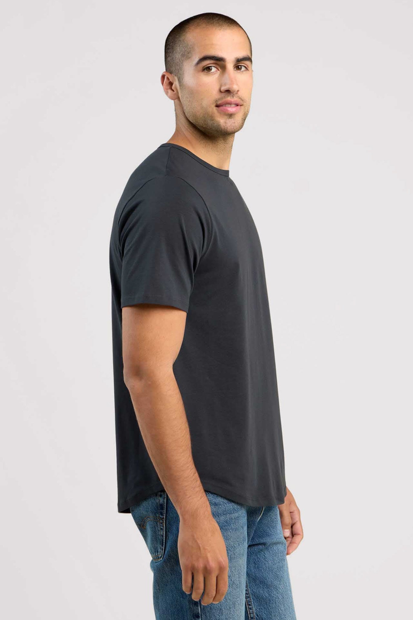 Short Sleeve Curved Hem T-Shirt