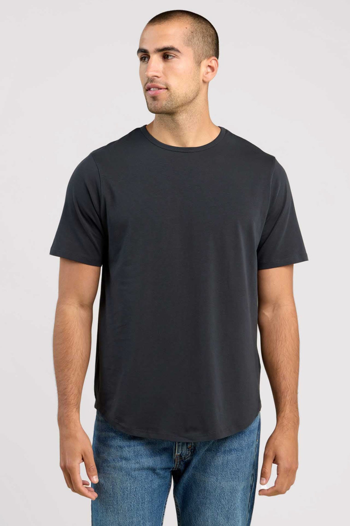 Short Sleeve Curved Hem T-Shirt
