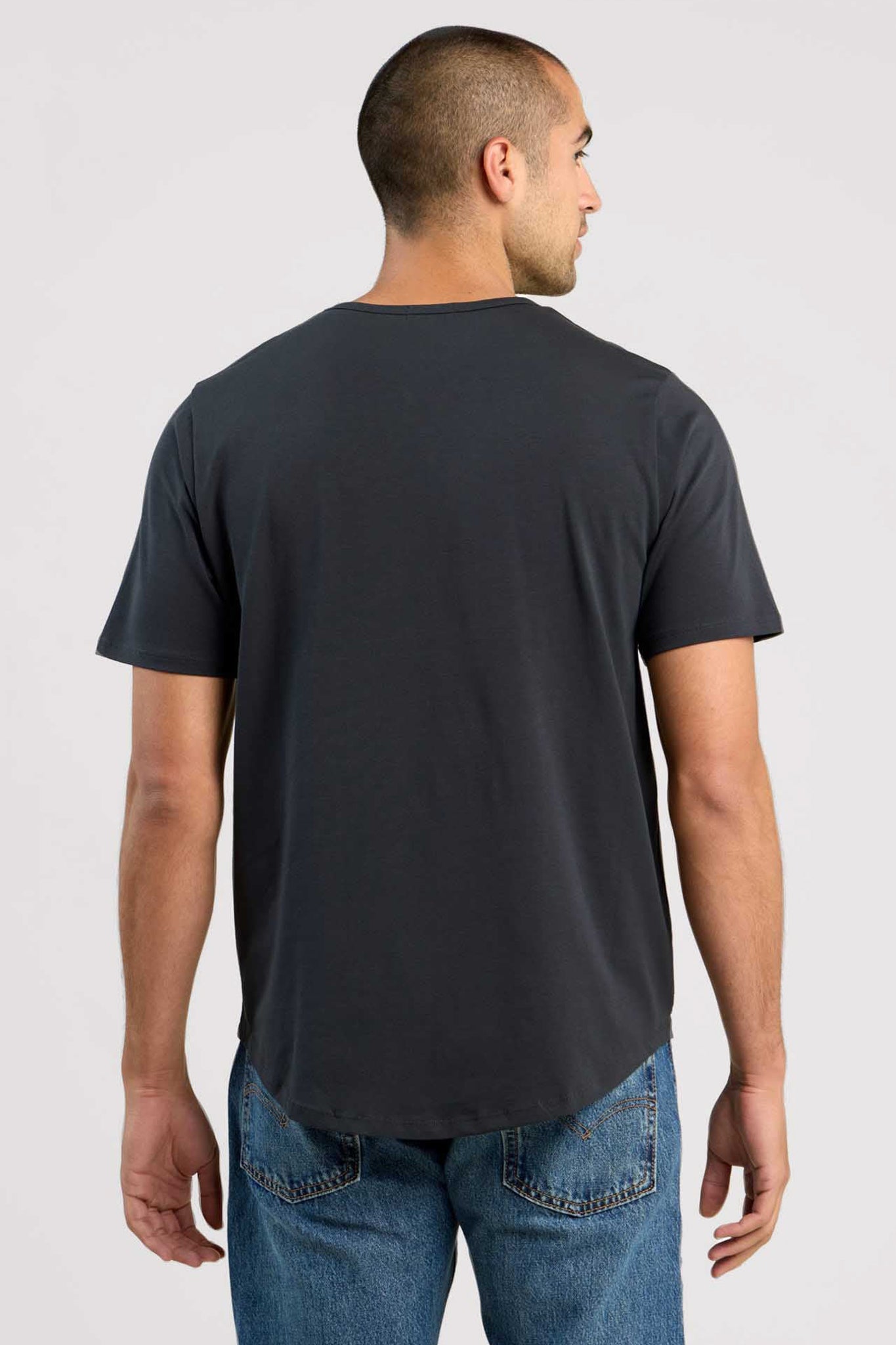 Short Sleeve Curved Hem T-Shirt