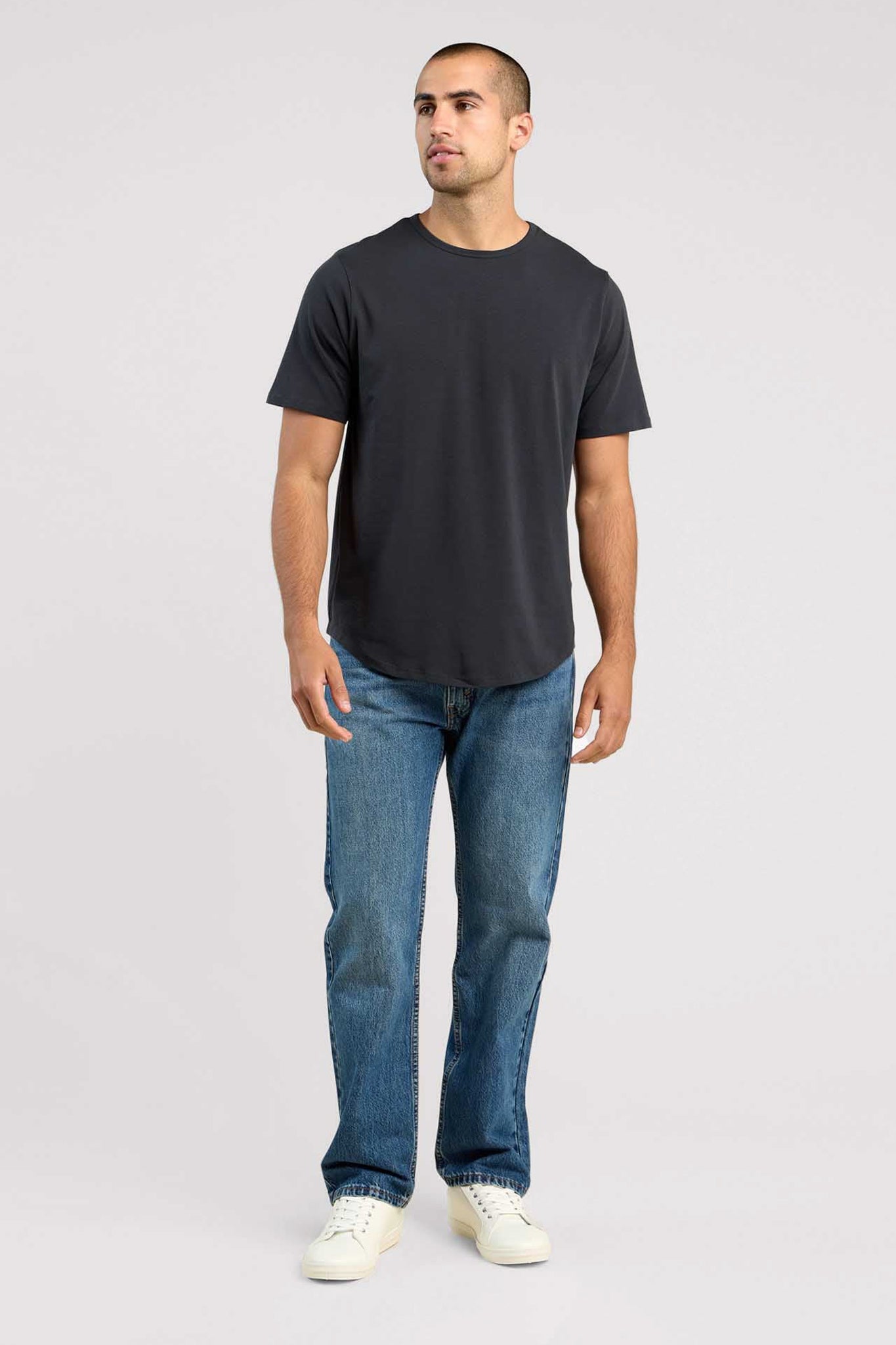 Short Sleeve Curved Hem T-Shirt