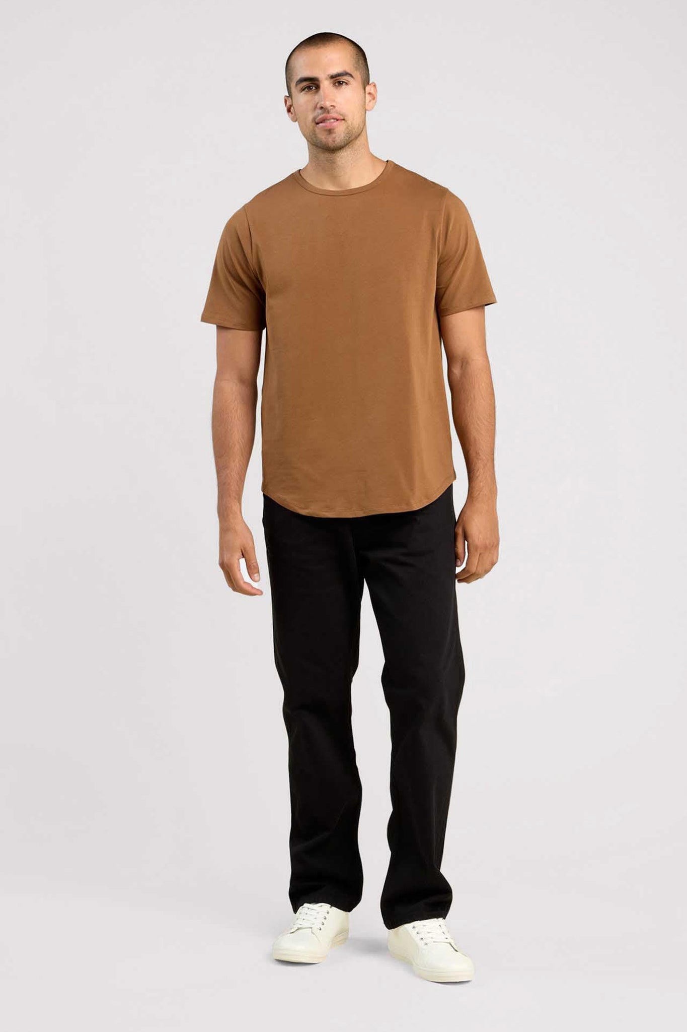 Short Sleeve Curved Hem T-Shirt