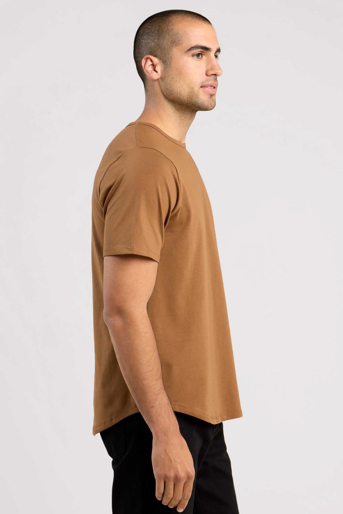 Short Sleeve Curved Hem T-Shirt