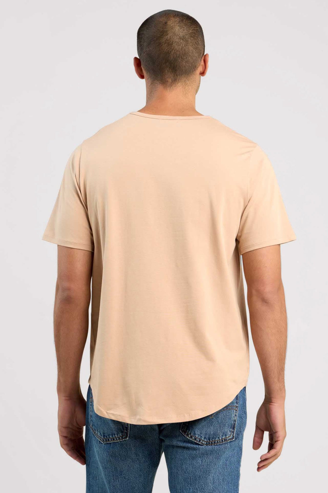 Short Sleeve Curved Hem T-Shirt