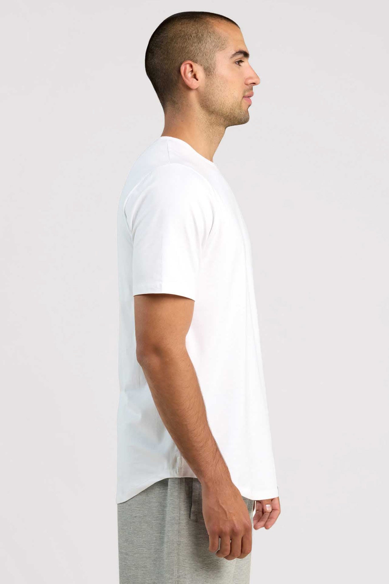 Short Sleeve Curved Hem T-Shirt