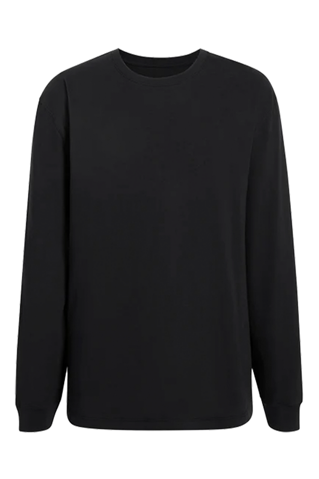 Long Sleeve Boxy Tee | Black