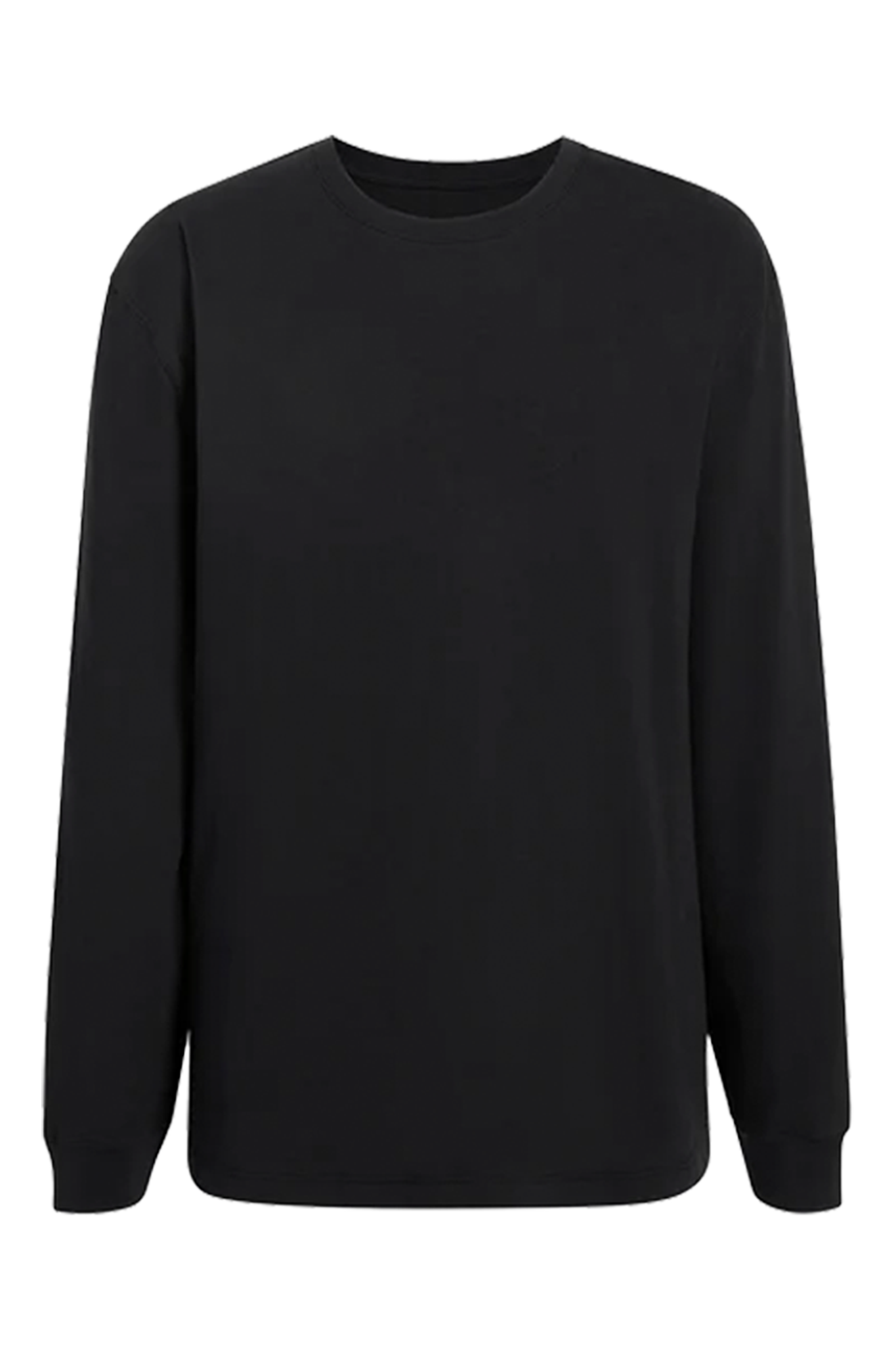 Long Sleeve Boxy Tee | Black