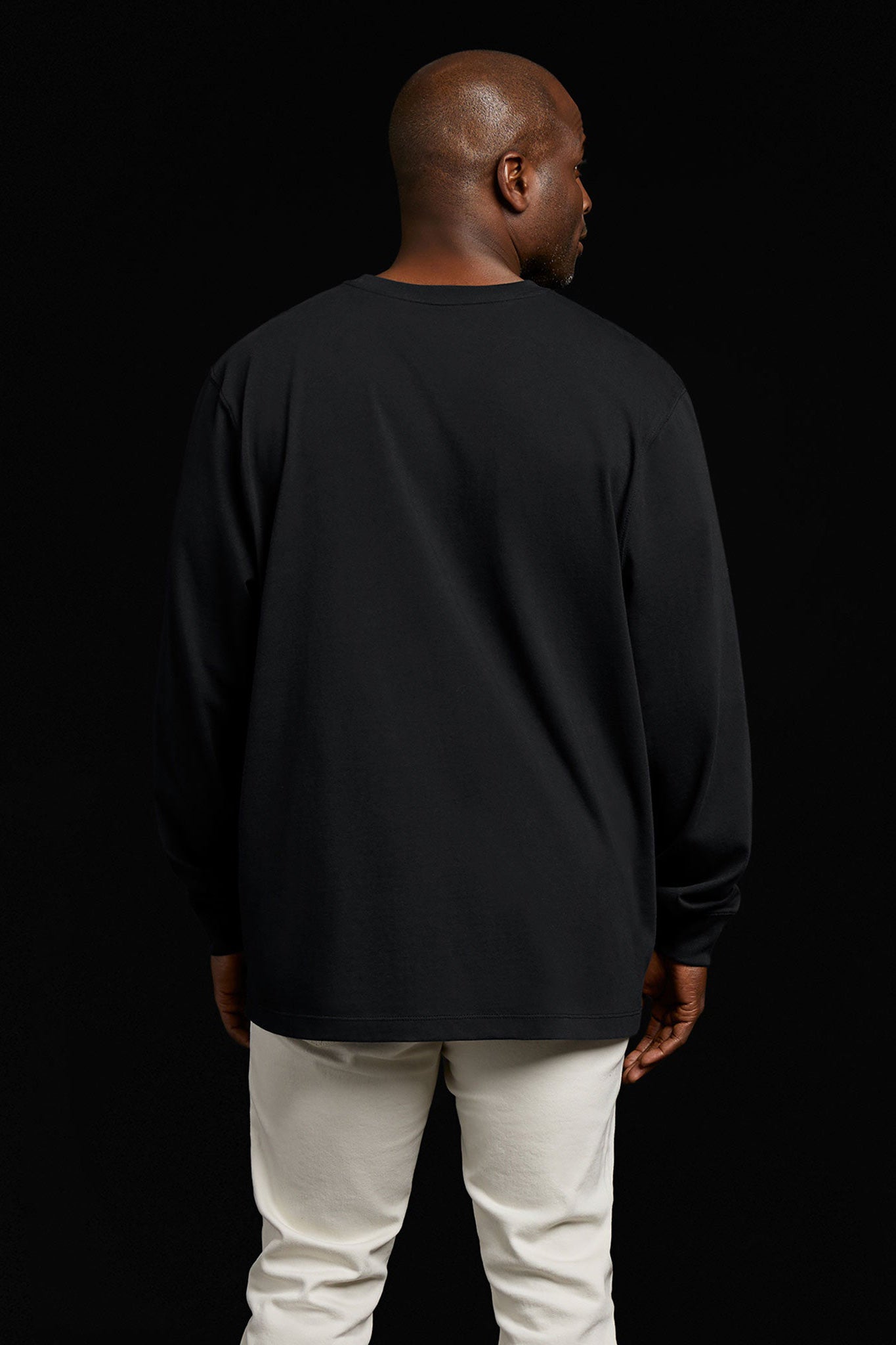 Long Sleeve Boxy Tee | Black – nuuds