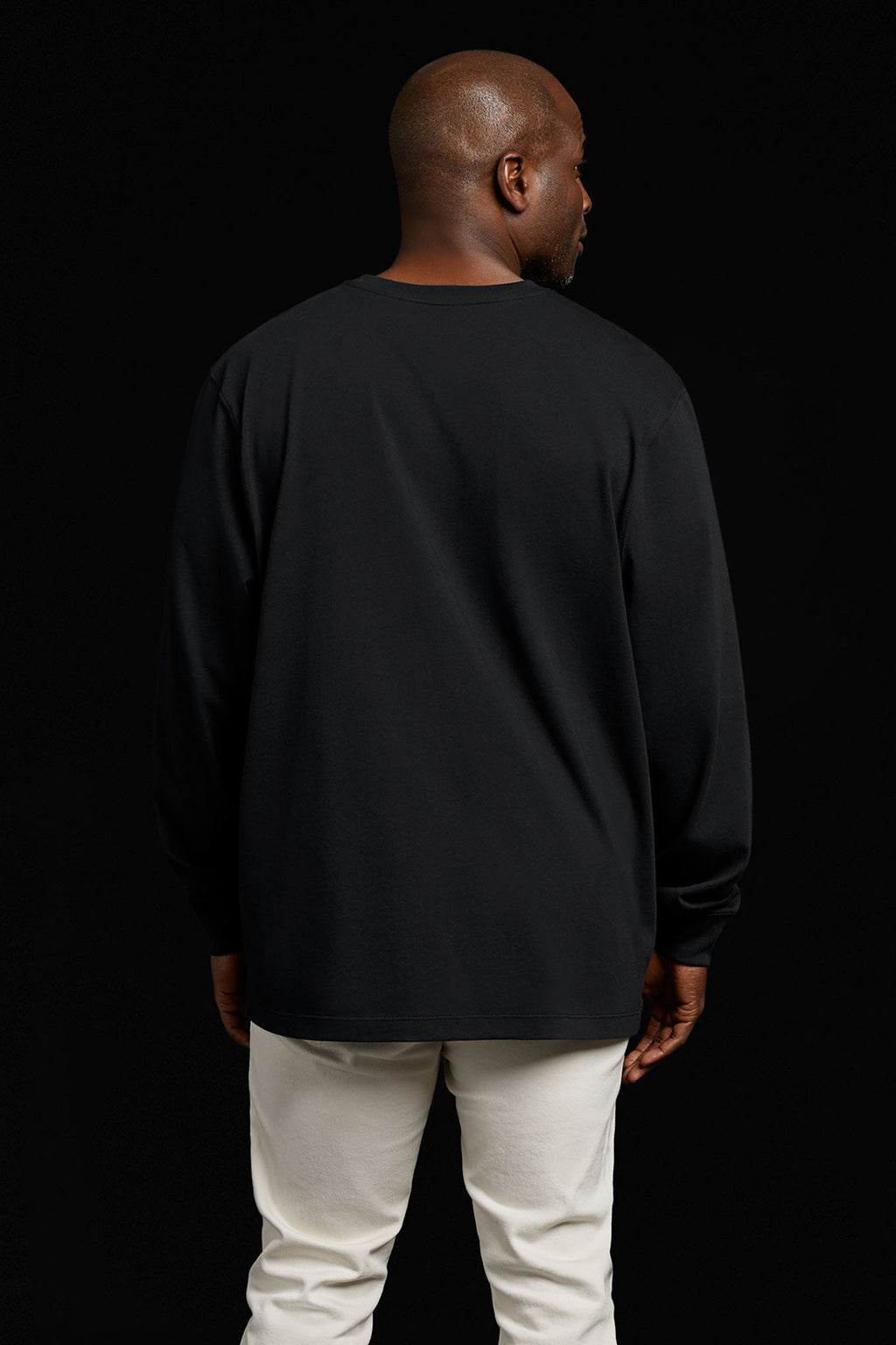 Long Sleeve Boxy Tee | Black