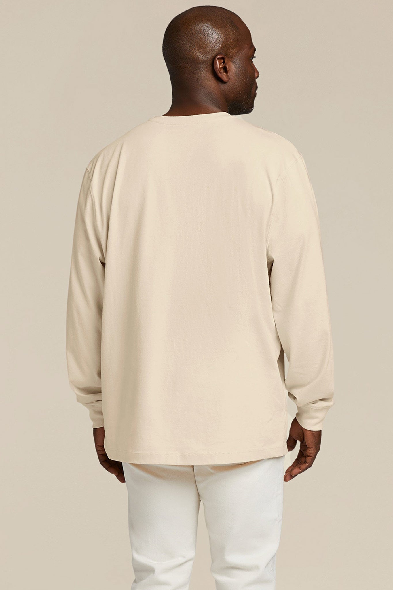 Long Sleeve Boxy Tee | Bone