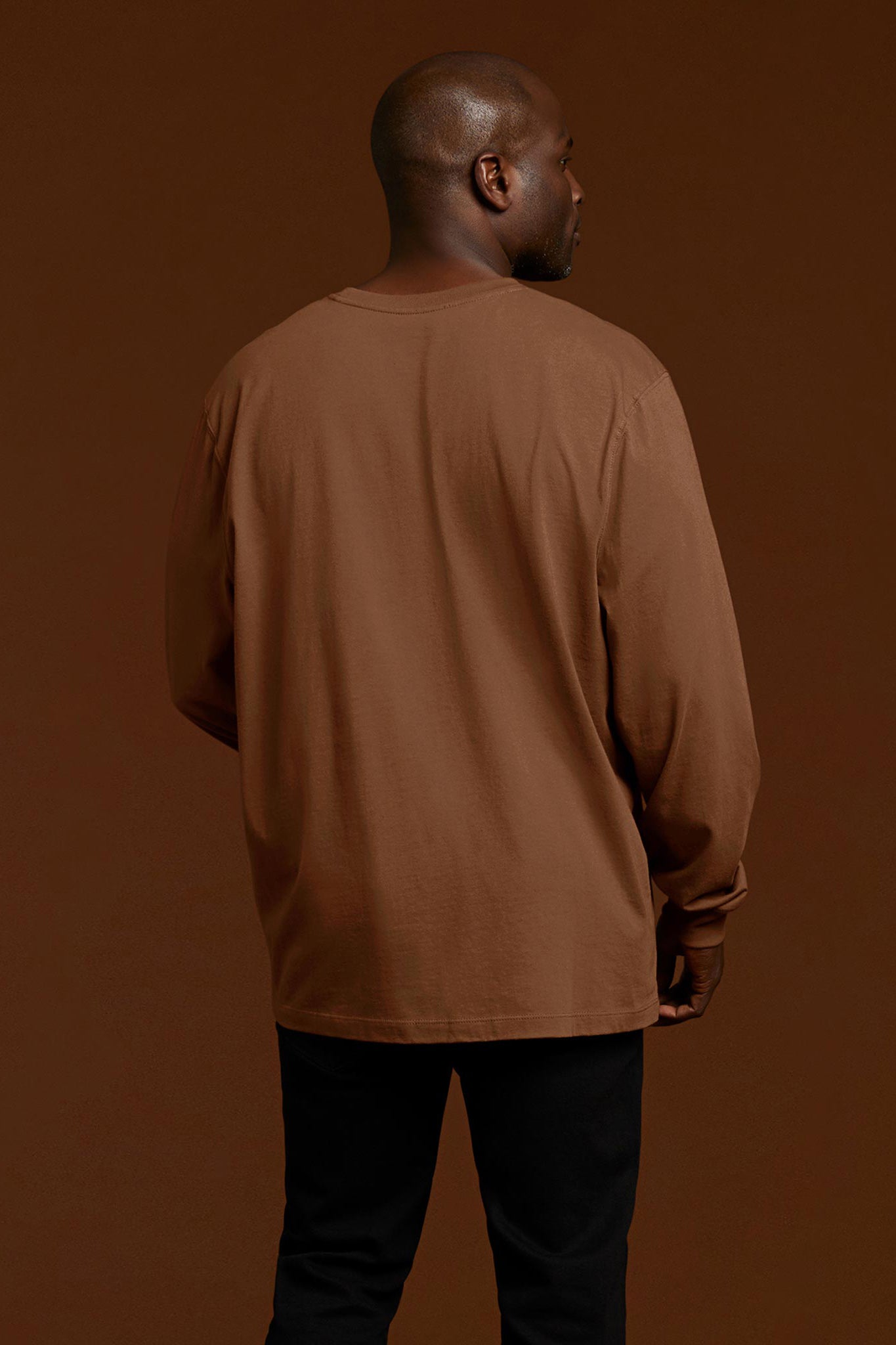 Long Sleeve Boxy Tee | Chocolate