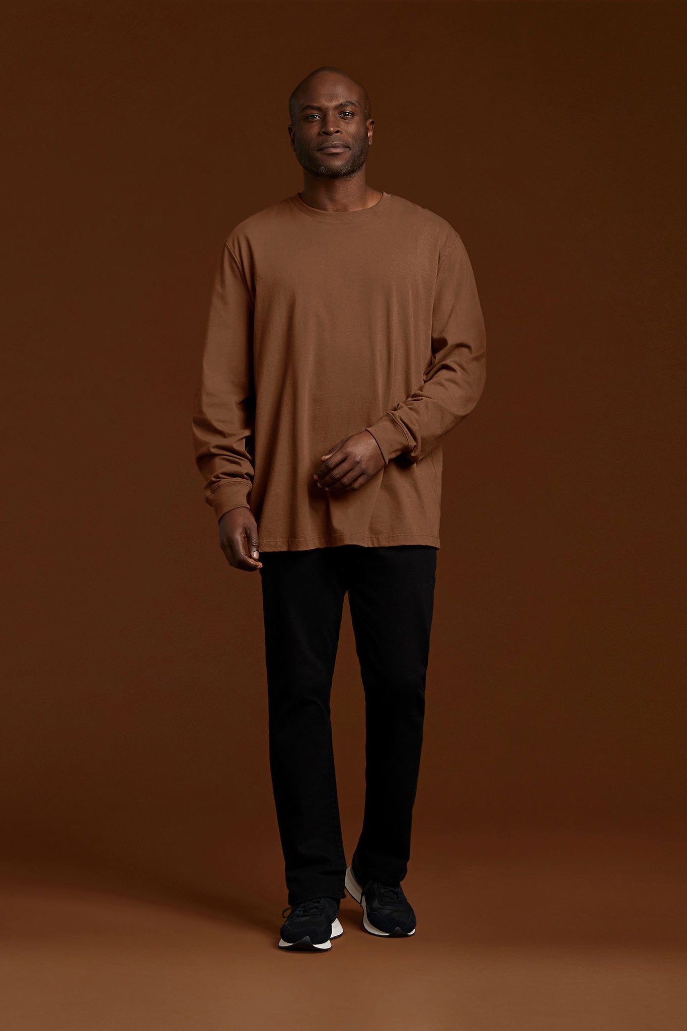 Long Sleeve Boxy Tee | Chocolate