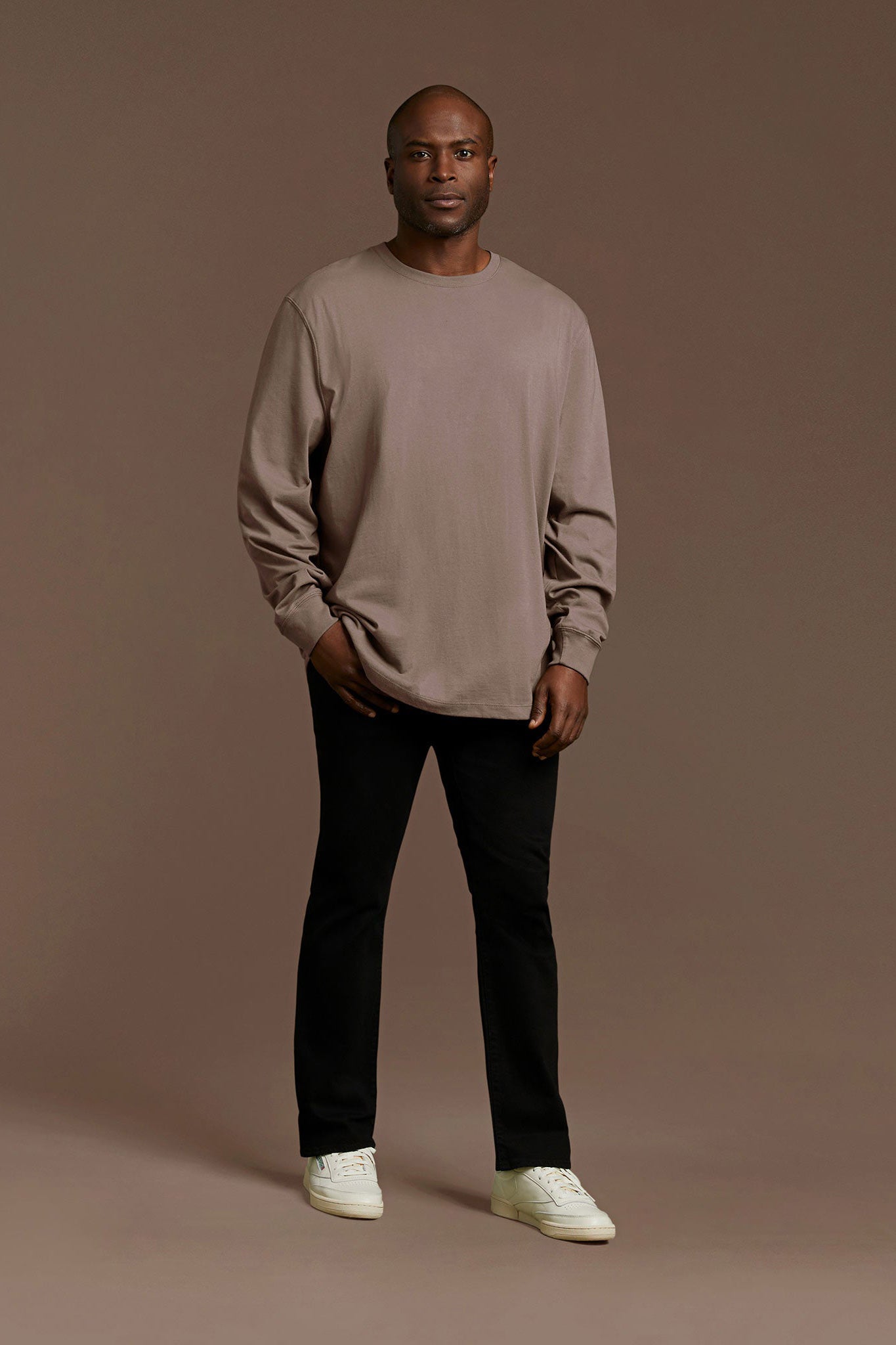 Long Sleeve Boxy Tee | Mocha
