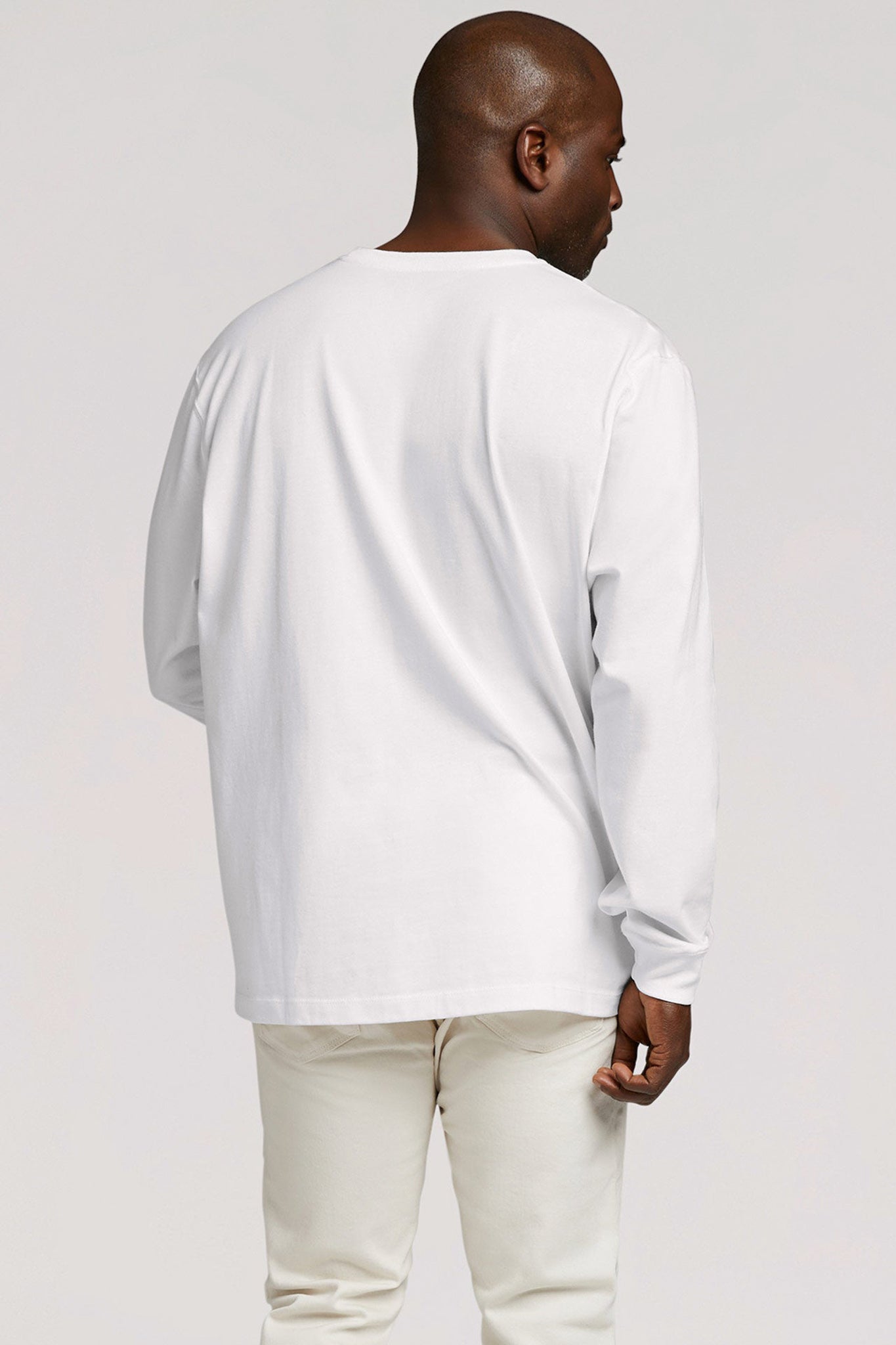 Long Sleeve Boxy Tee | White