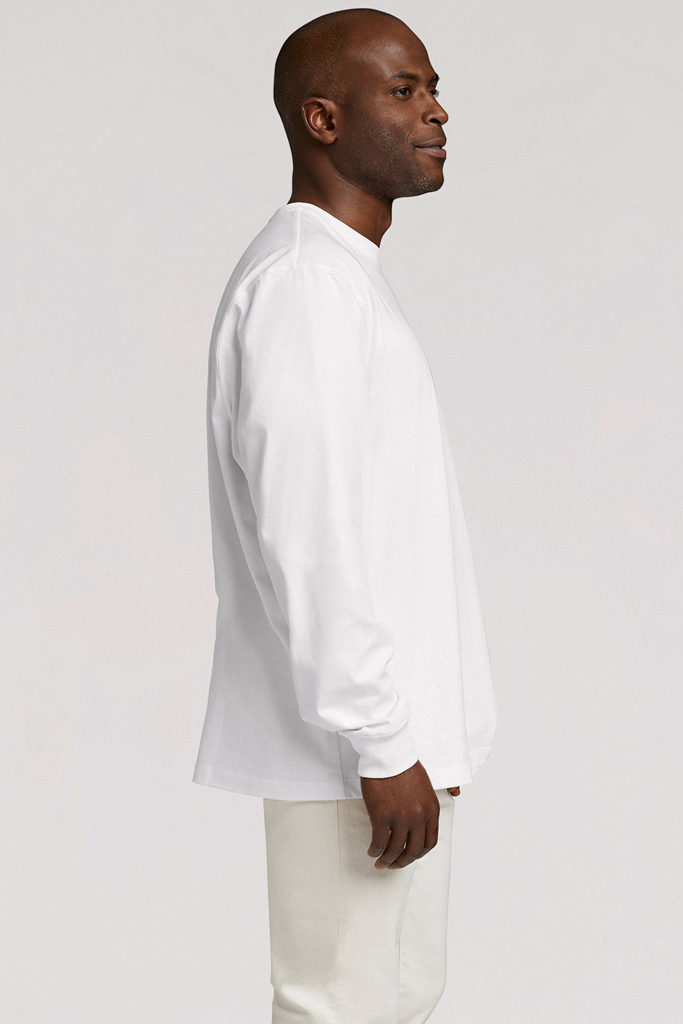 Long Sleeve Boxy Tee | White