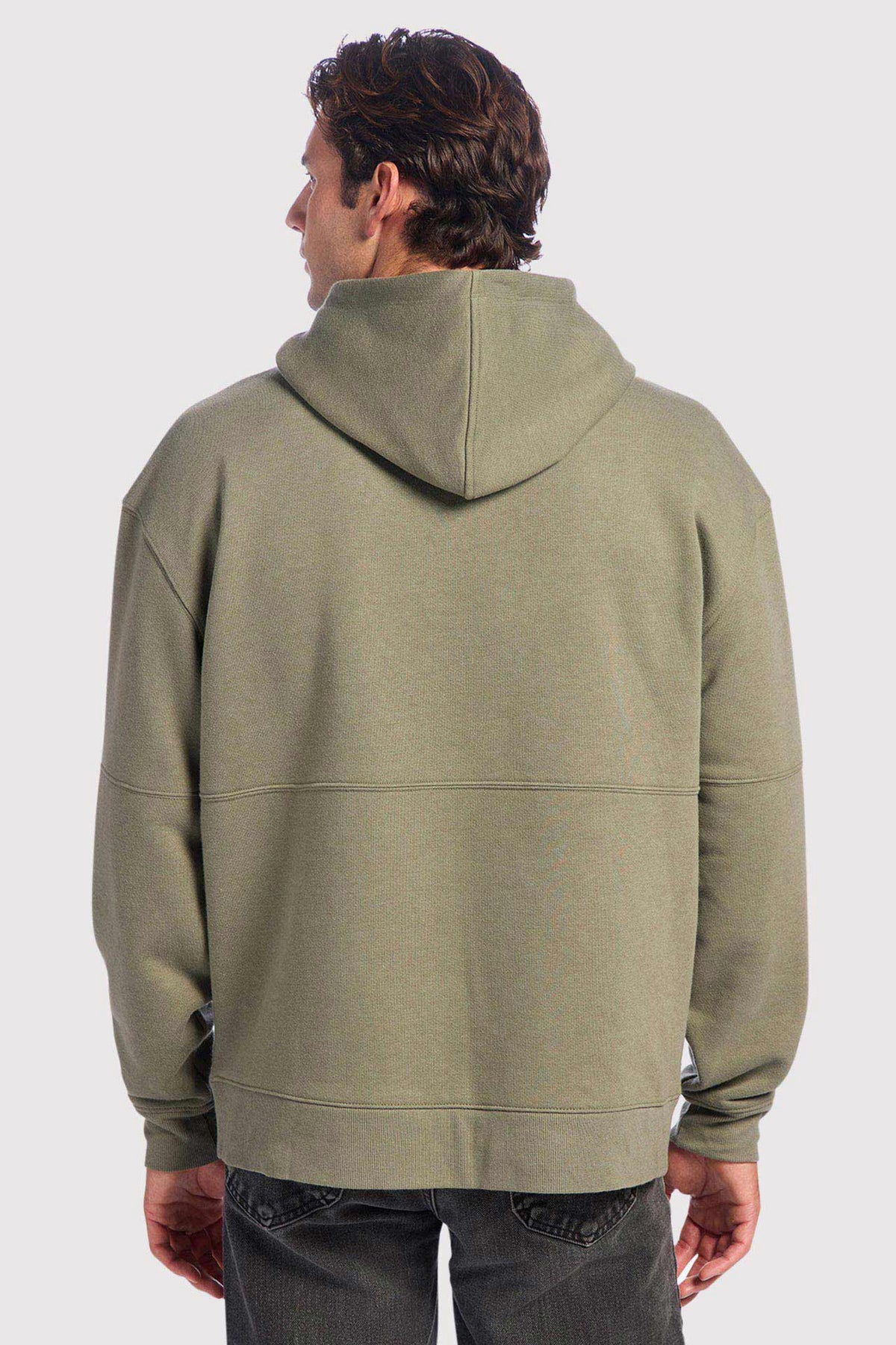 Color:Olive | Vintage Fleece Men's Hoodie