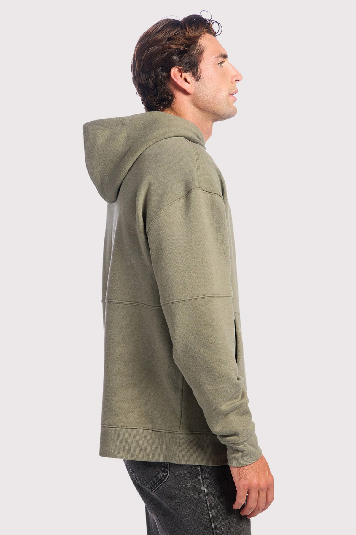 Color:Olive | Vintage Fleece Men's Hoodie