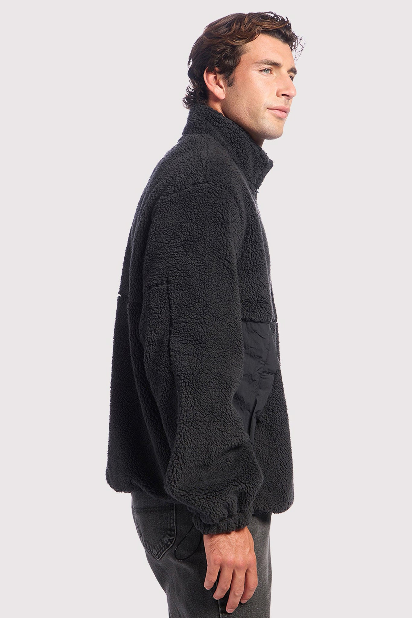 シュウ Men's Summit Sherpa Pullover | Black – nuuds