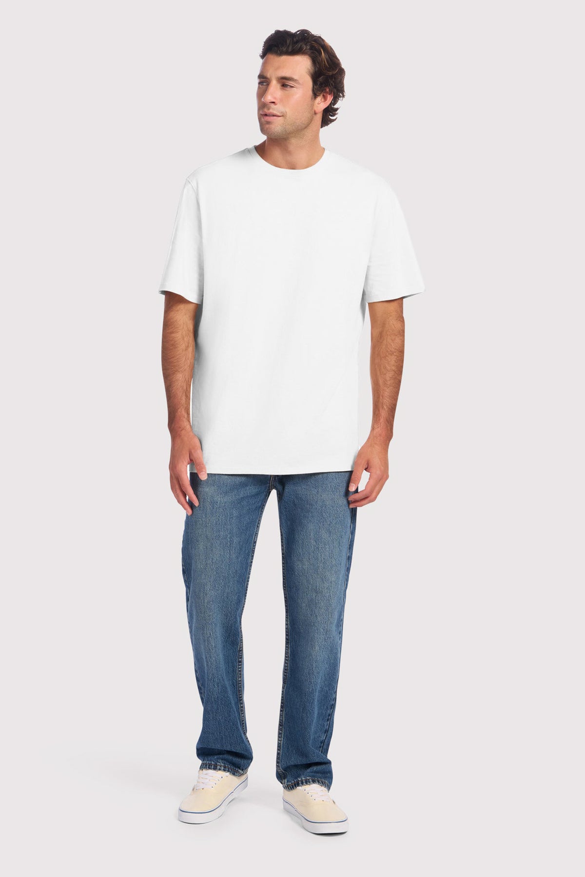 Color:White | Vintage Cotton Men's Everyday T-Shirt