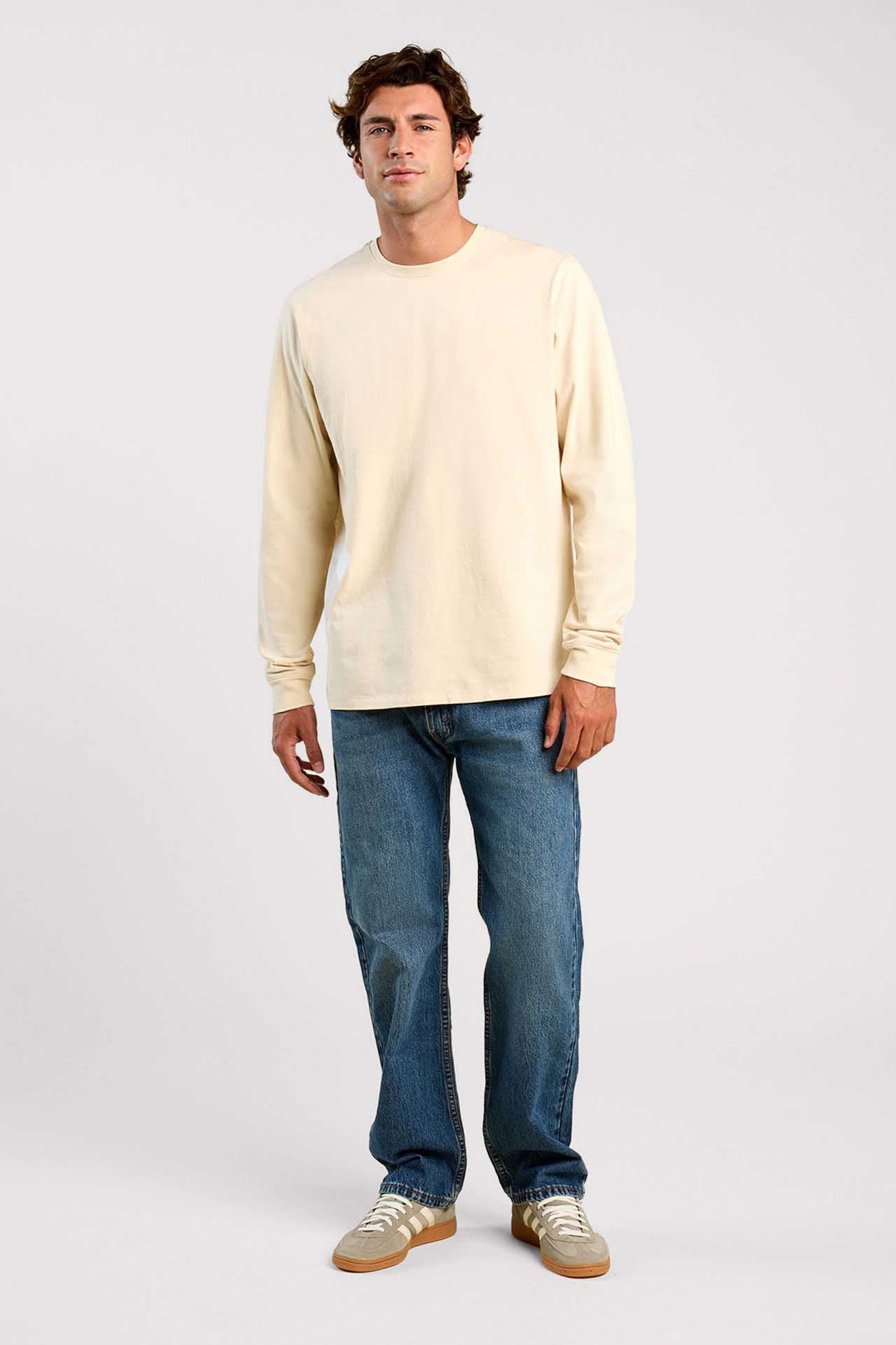Vintage Cotton Men's Long Sleeve Everyday T-Shirt