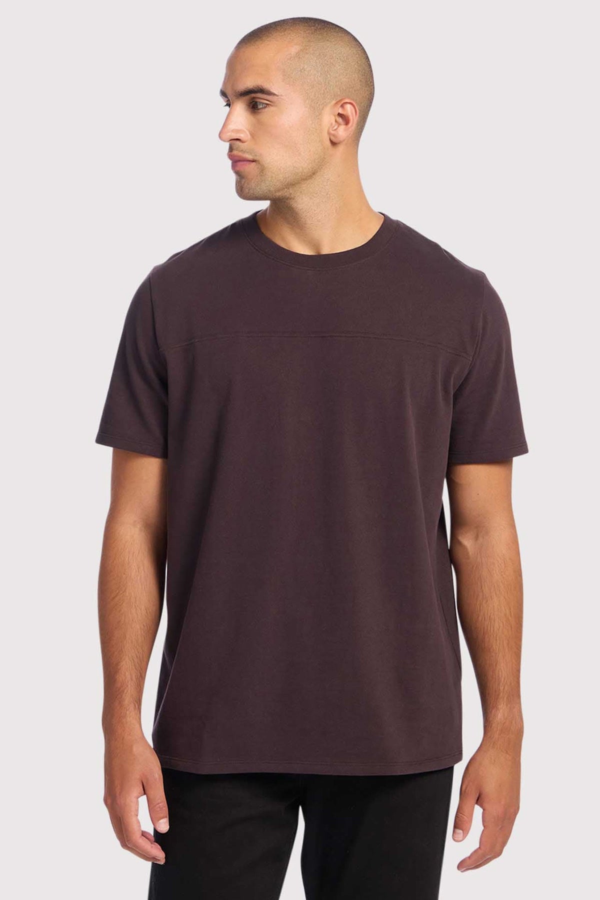 Color:Eggplant | Men's Steady Seamed Tee