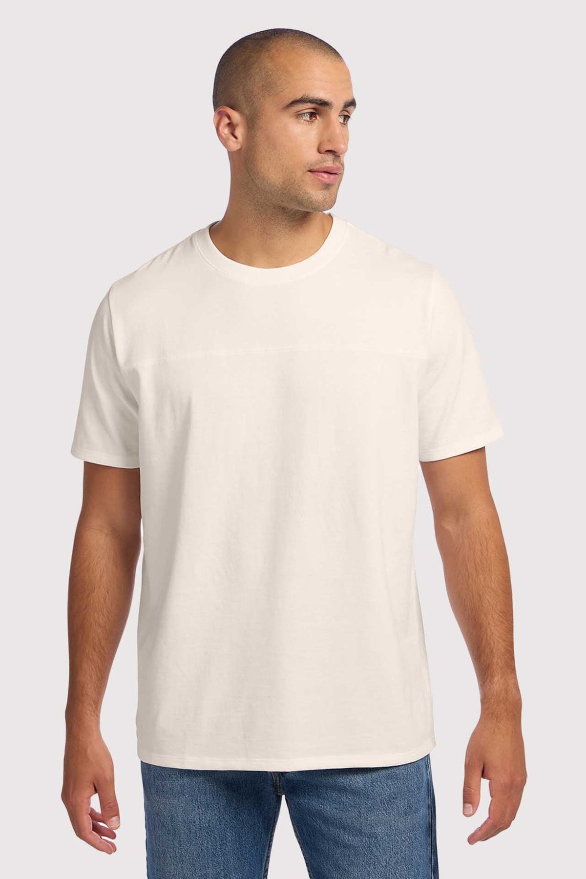 Color:Linen | Men's Steady Seamed Tee