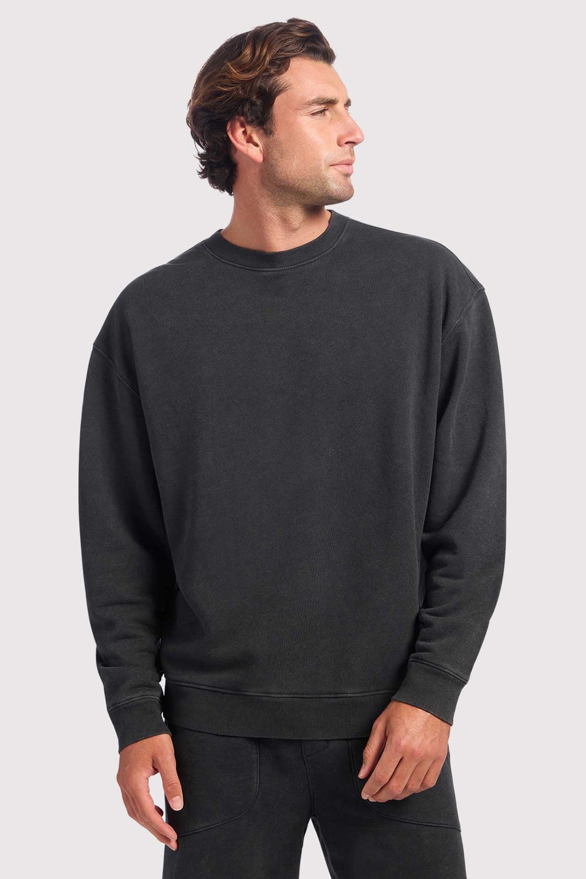 Color:Washed Black | Vintage Fleece Men's Crewneck