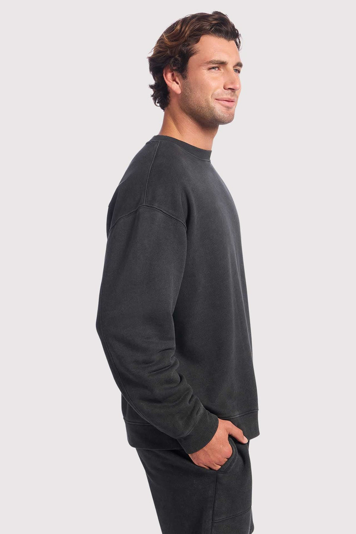 Color:Washed Black | Vintage Fleece Men's Crewneck