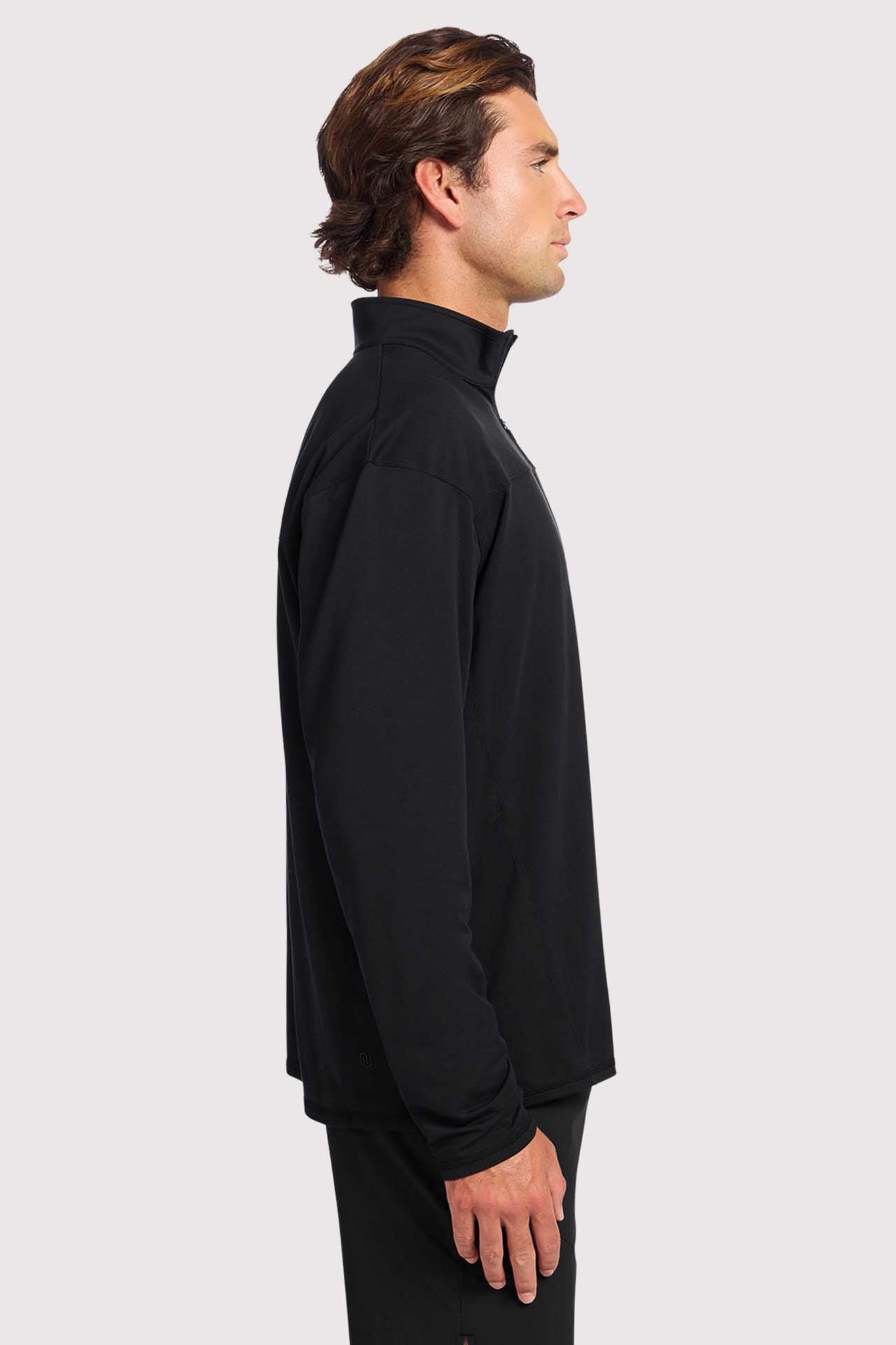 Men's Movement Quarter-Zip | Black – nuuds
