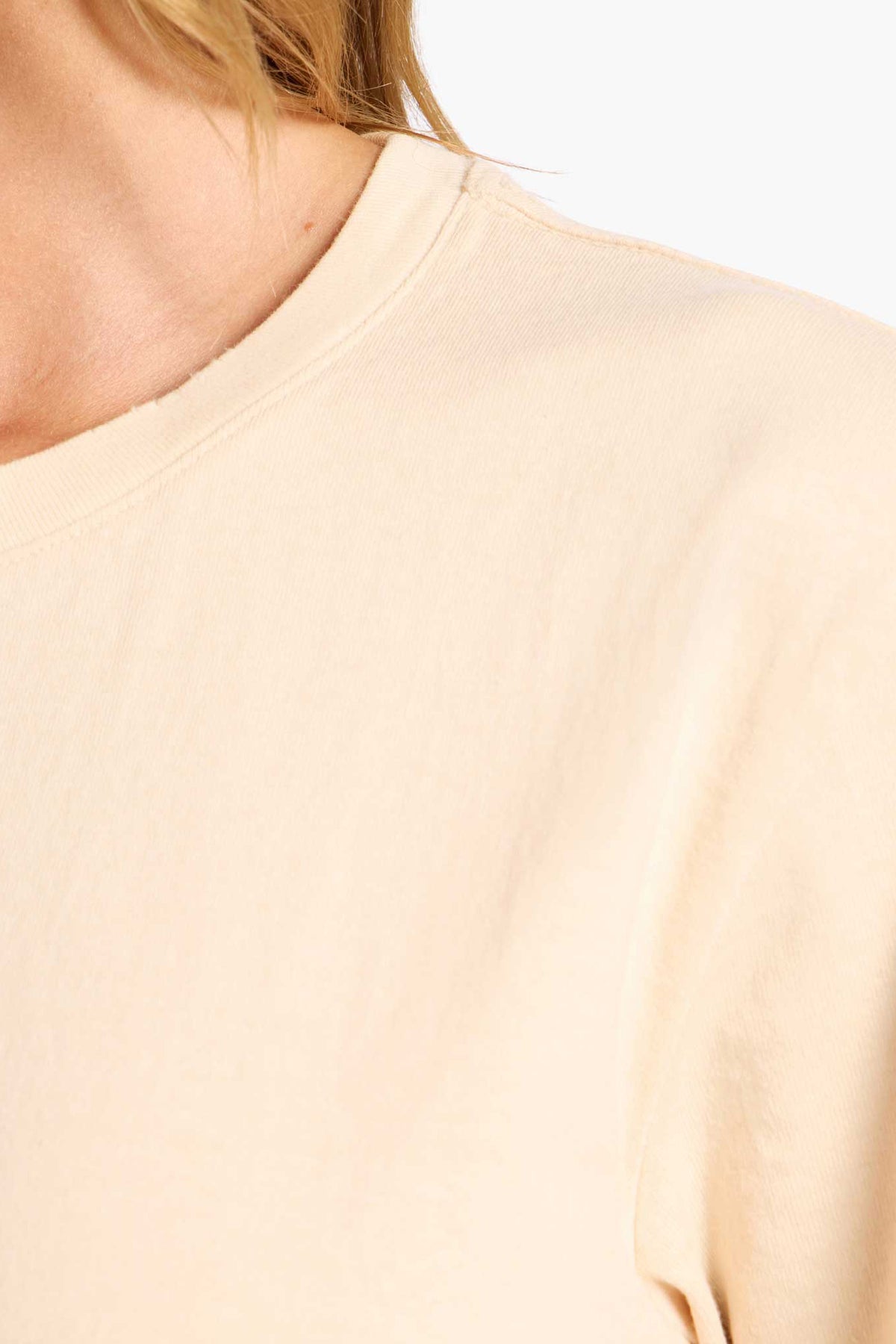 Color:Bone | nuuds everyday t-shirt – womens cotton t-shirt relaxed fit t-shirts for women