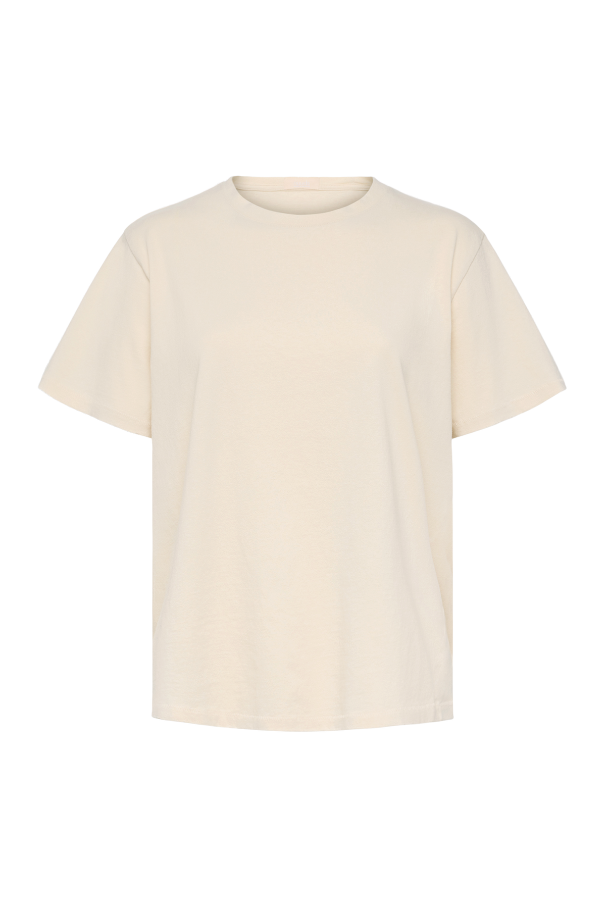 Color:Bone | nuuds everyday t-shirt – womens cotton t-shirt relaxed fit t-shirts for women