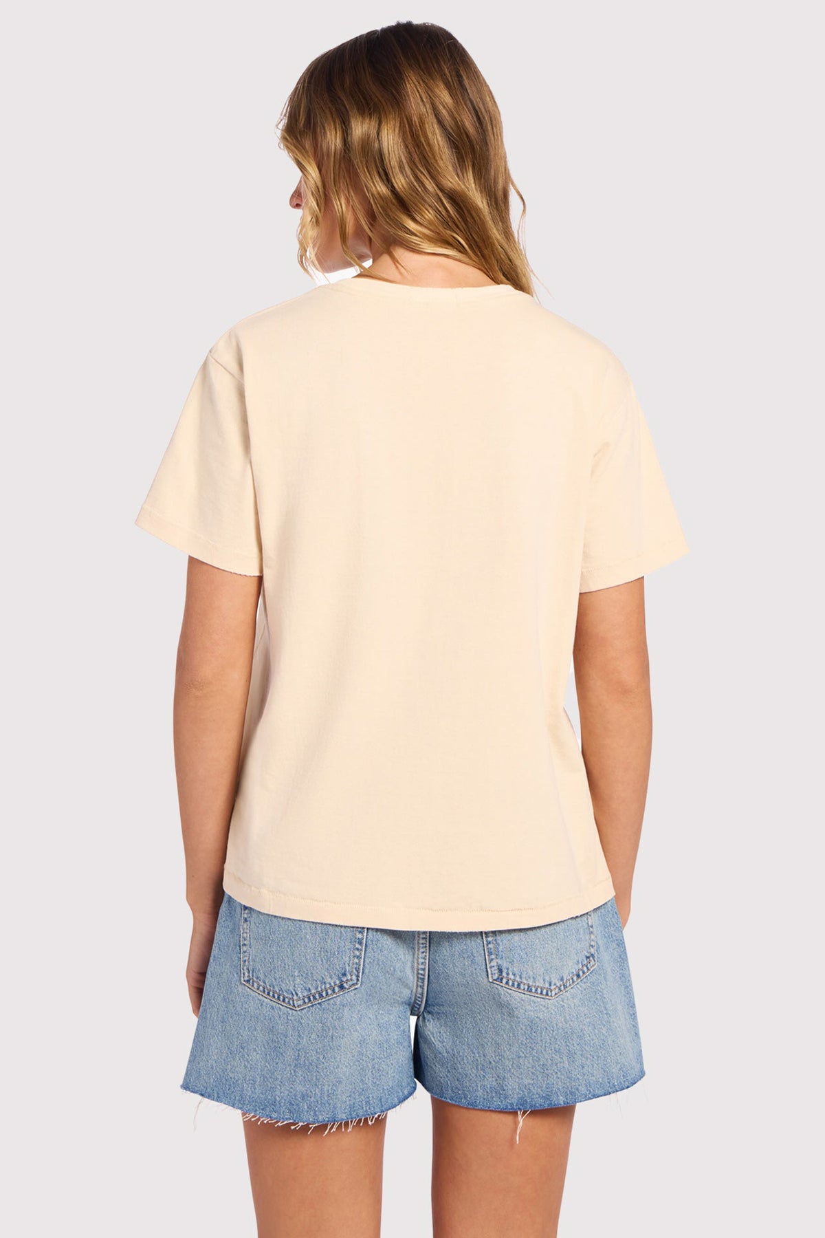 Color:Bone | Vintage Cotton Everyday T-Shirt