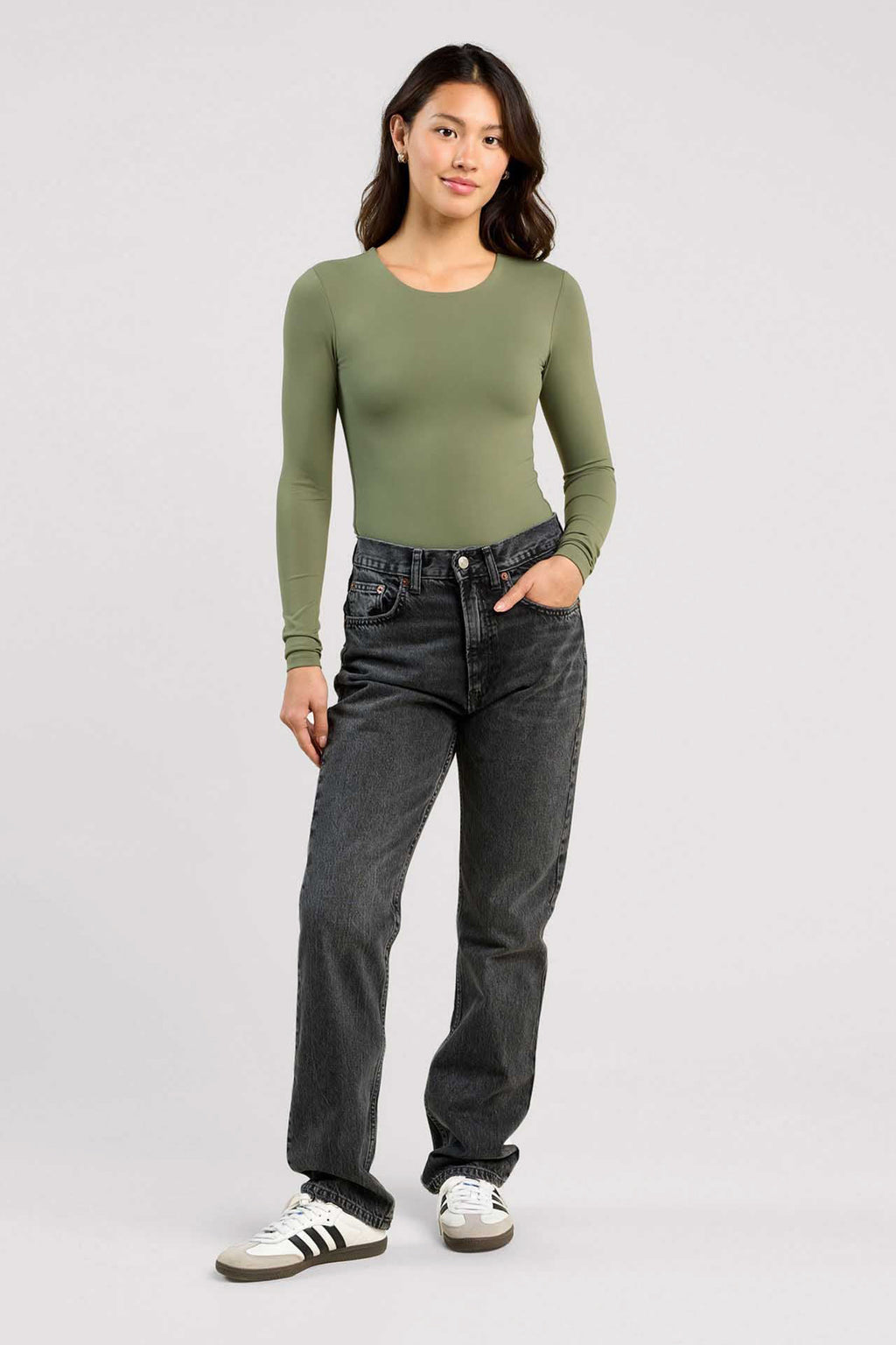 Long Sleeve Crewneck Bodysuit