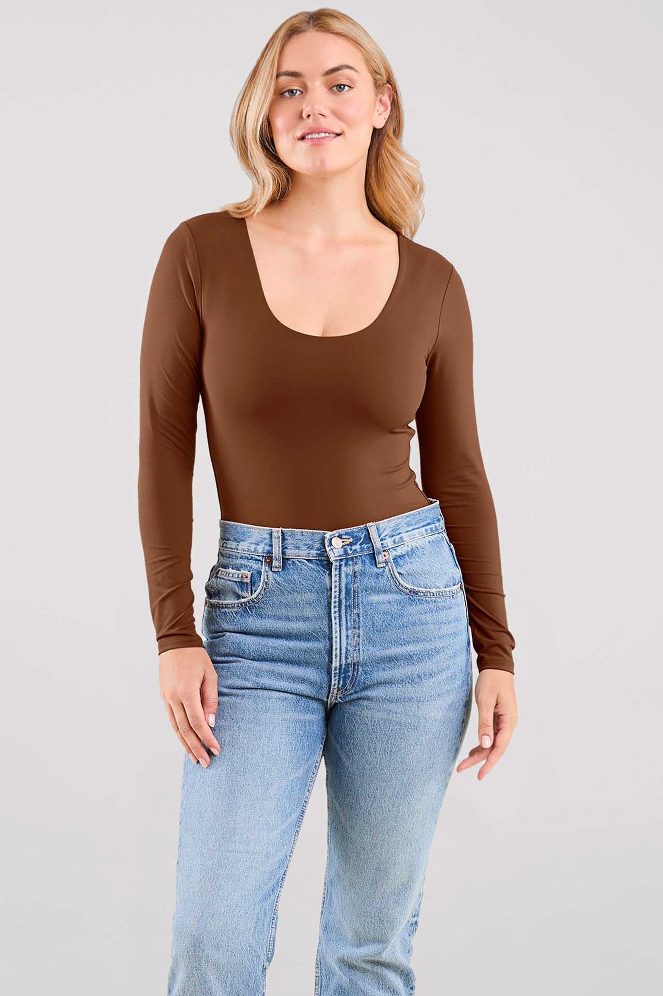 Long Sleeve Scoop Neck Bodysuit