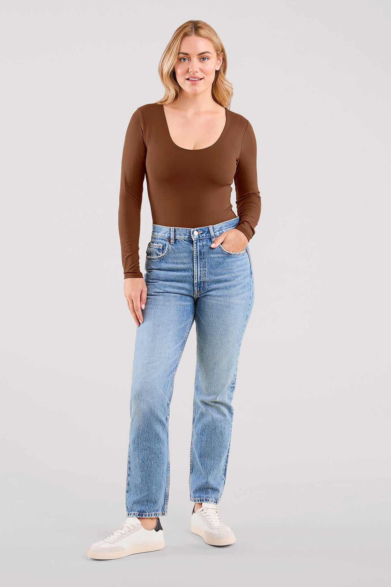 Long Sleeve Scoop Neck Bodysuit