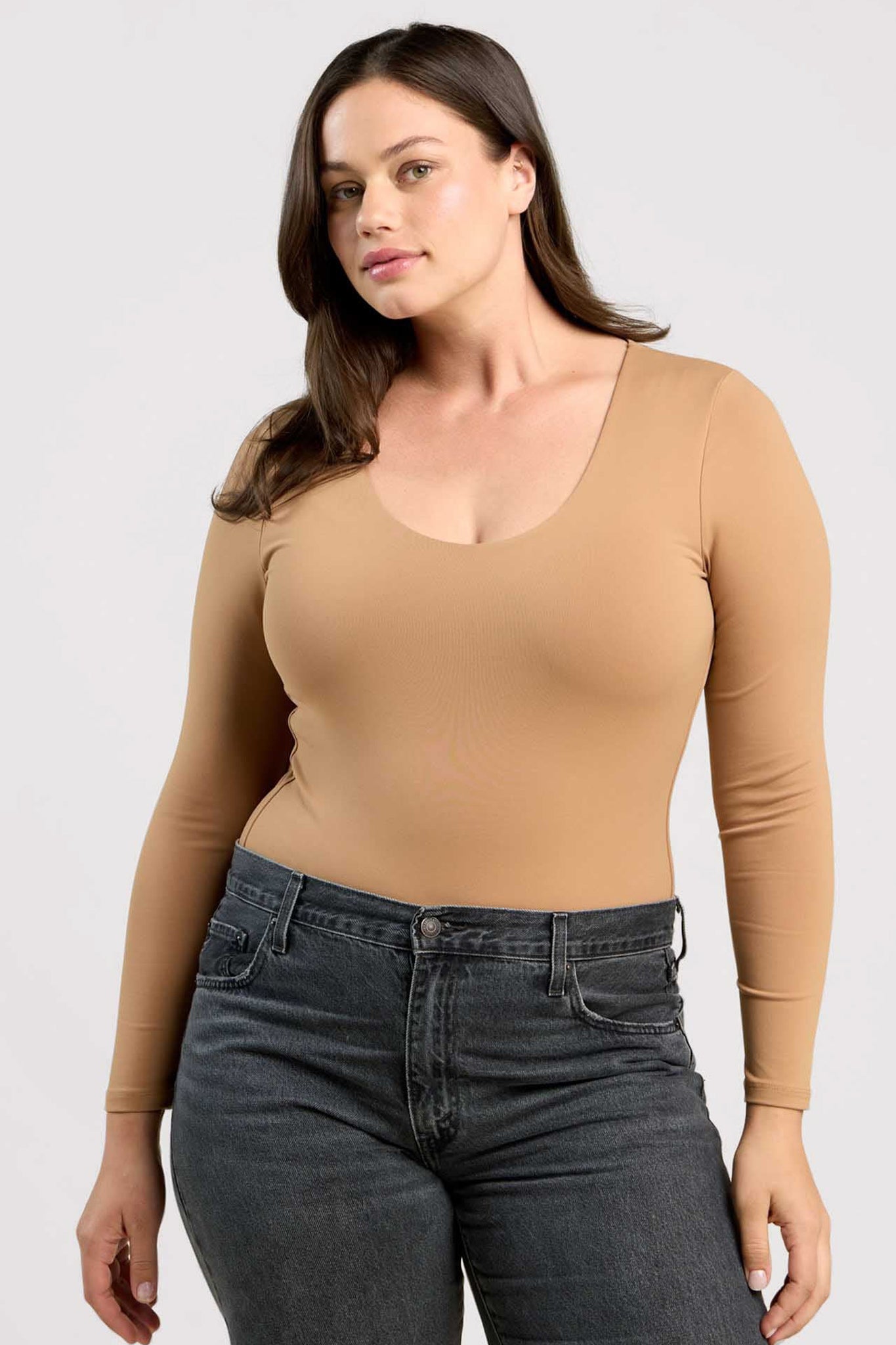 Long Sleeve Scoop Neck Bodysuit