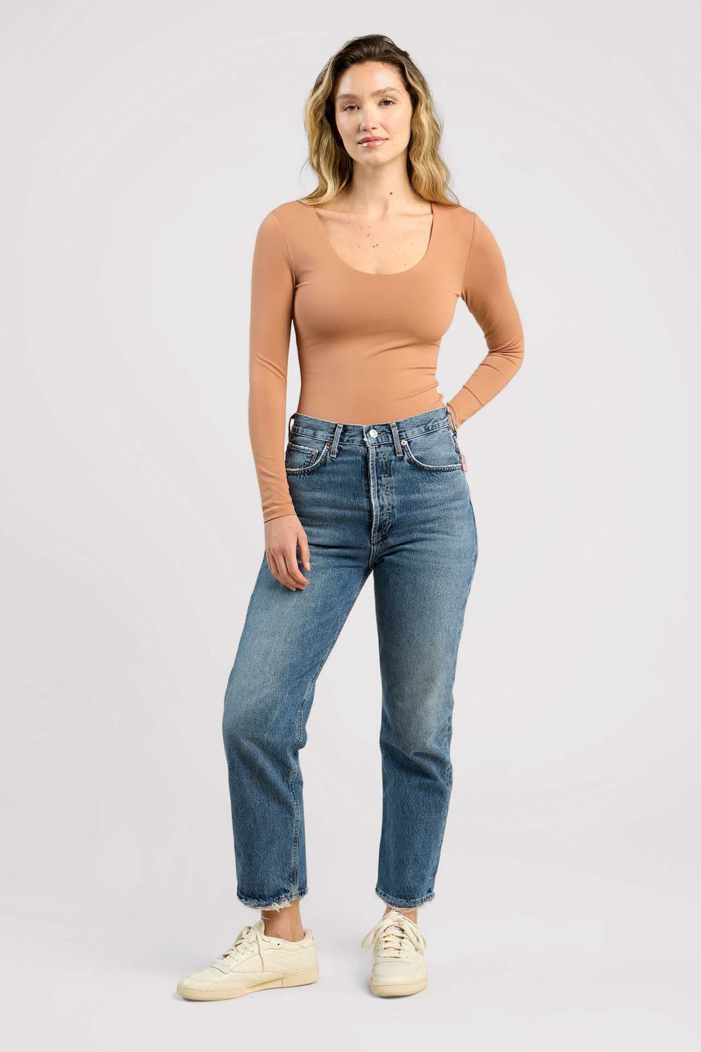Long Sleeve Scoop Neck Bodysuit