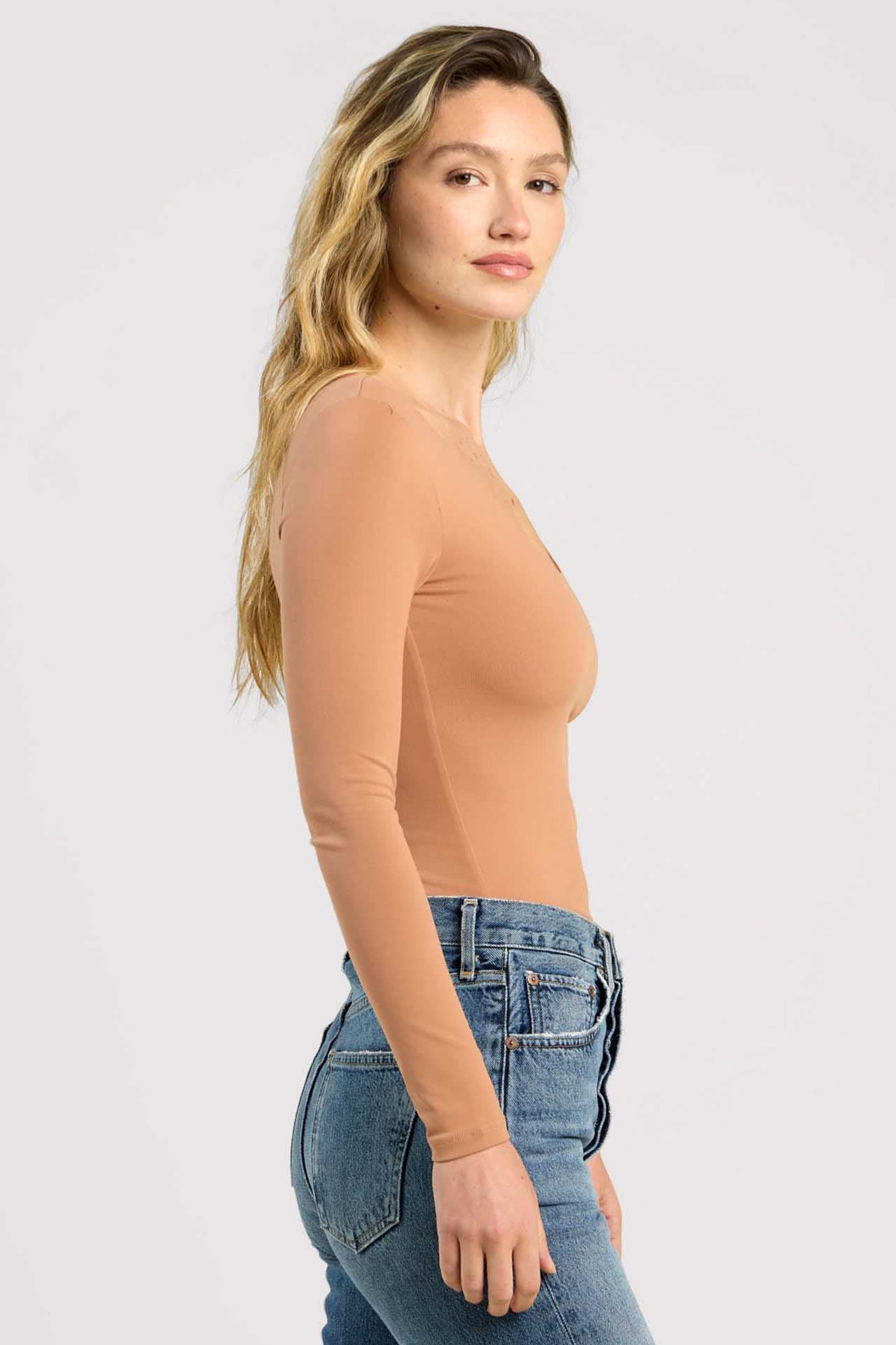 Long Sleeve Scoop Neck Bodysuit