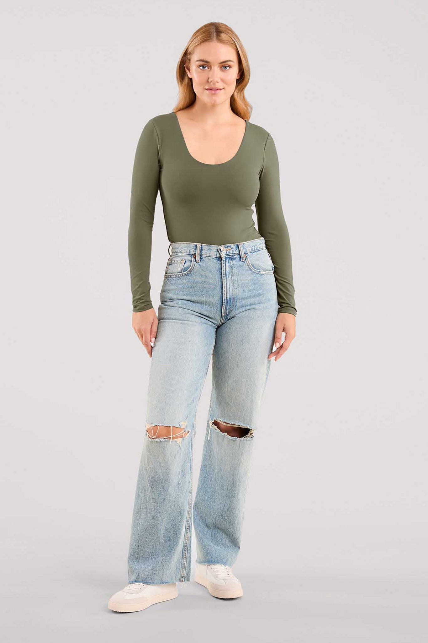 Long Sleeve Scoop Neck Bodysuit