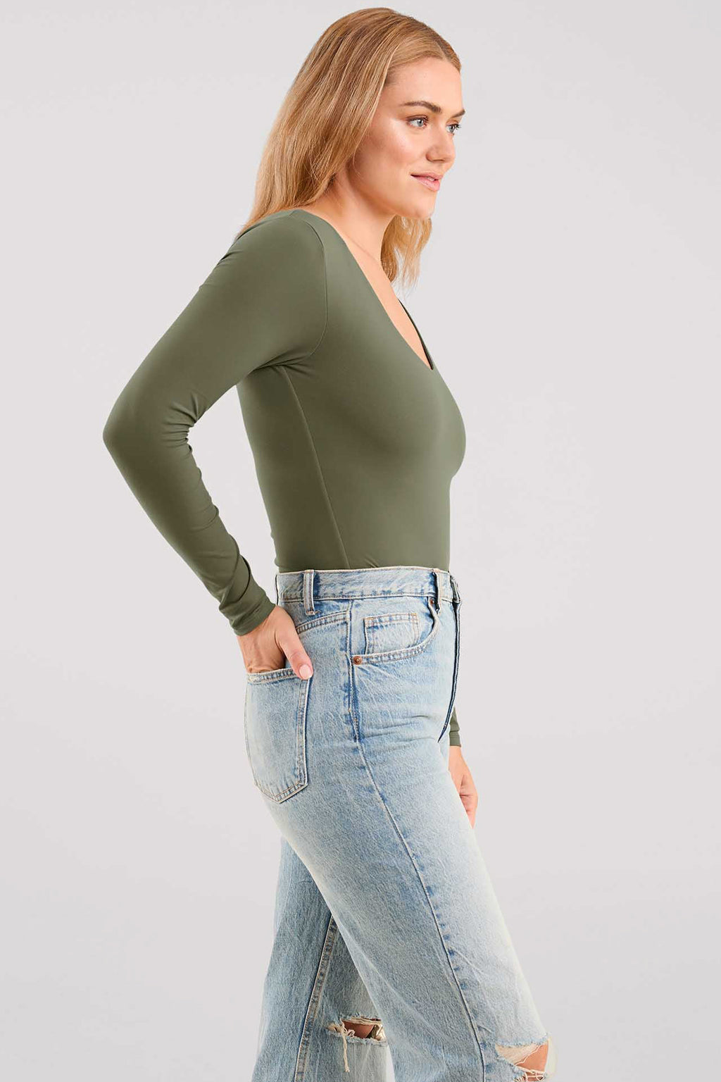 Long Sleeve Scoop Neck Bodysuit