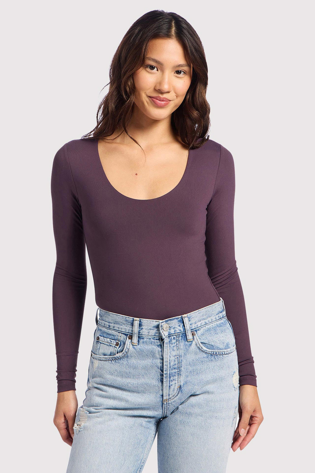 Long Sleeve Scoop Neck Bodysuit