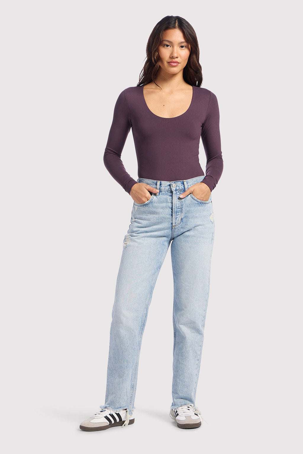 Long Sleeve Scoop Neck Bodysuit