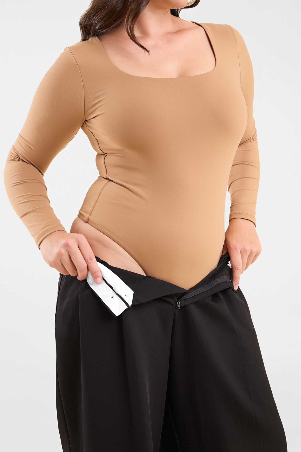 Long Sleeve Square Neck Bodysuit