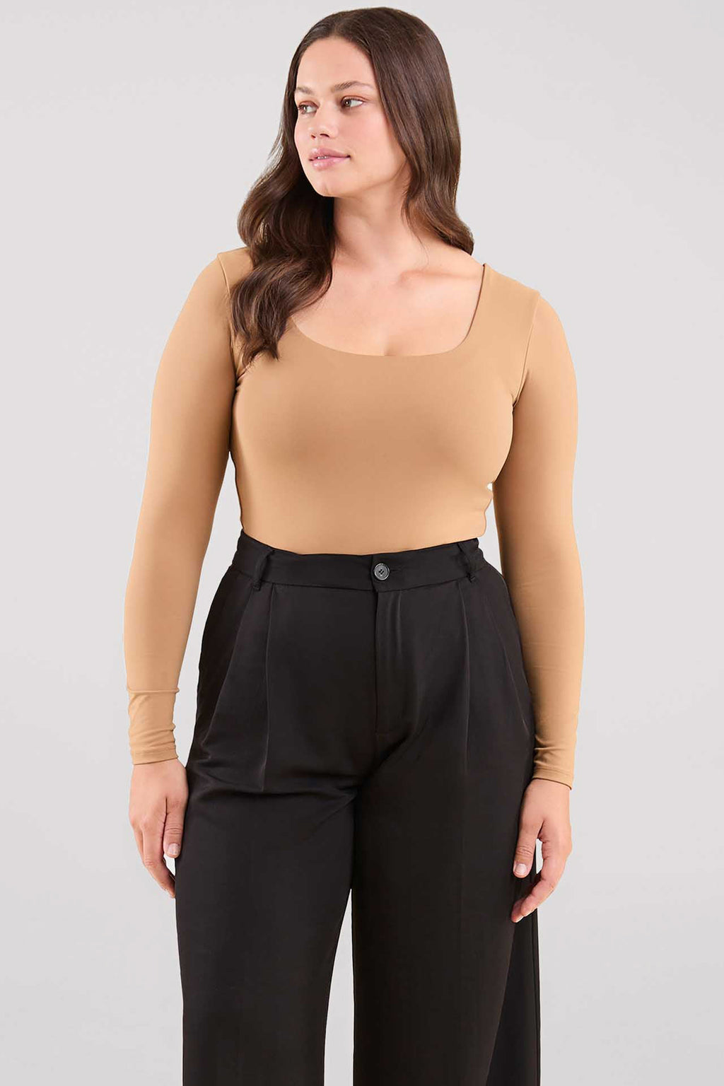 Long Sleeve Square Neck Bodysuit