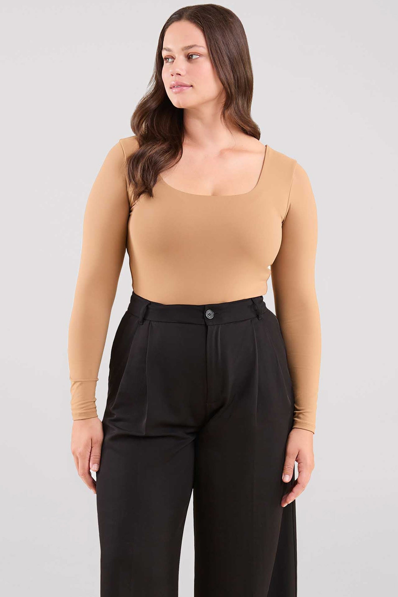 Long Sleeve Square Neck Bodysuit