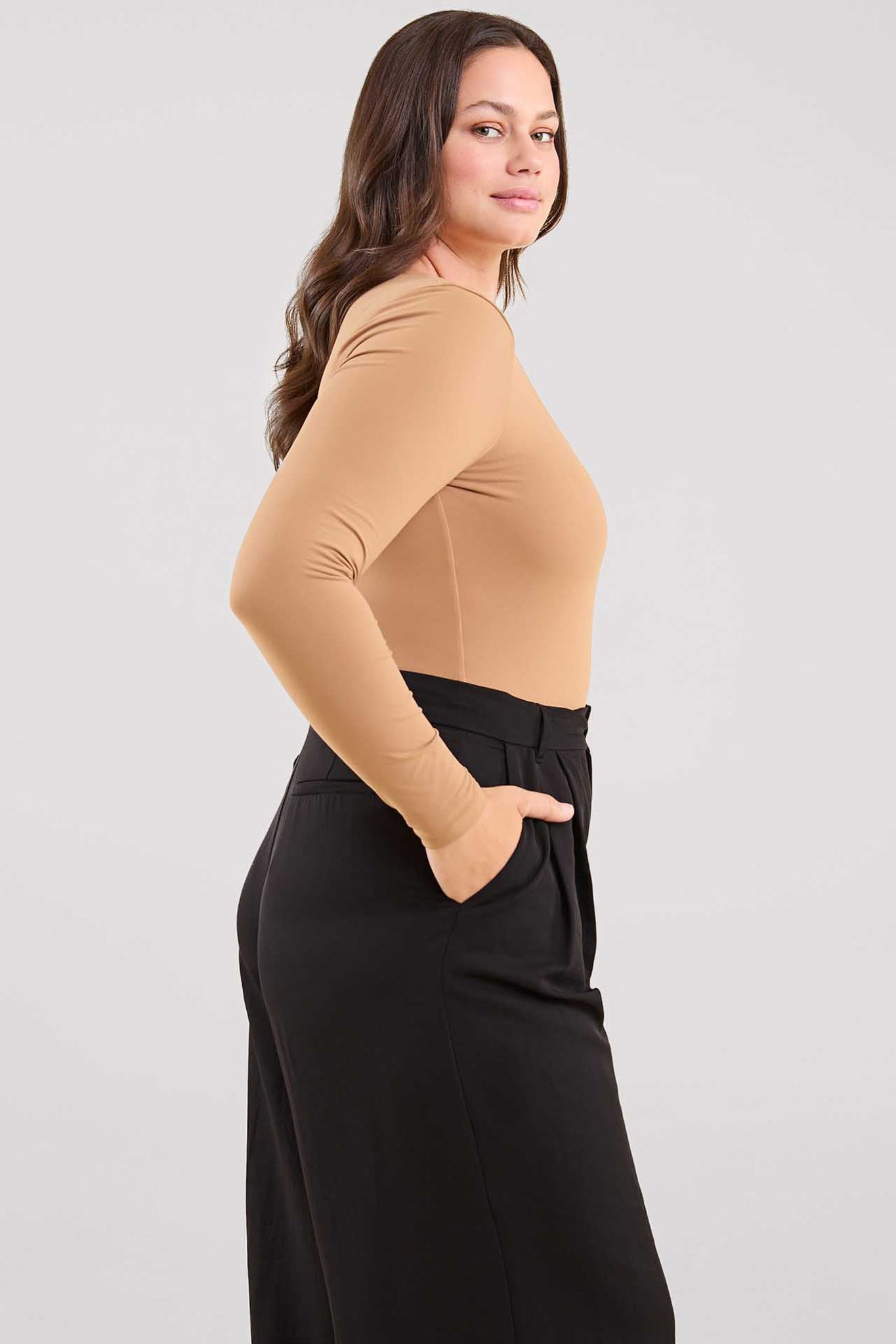 Long Sleeve Square Neck Bodysuit