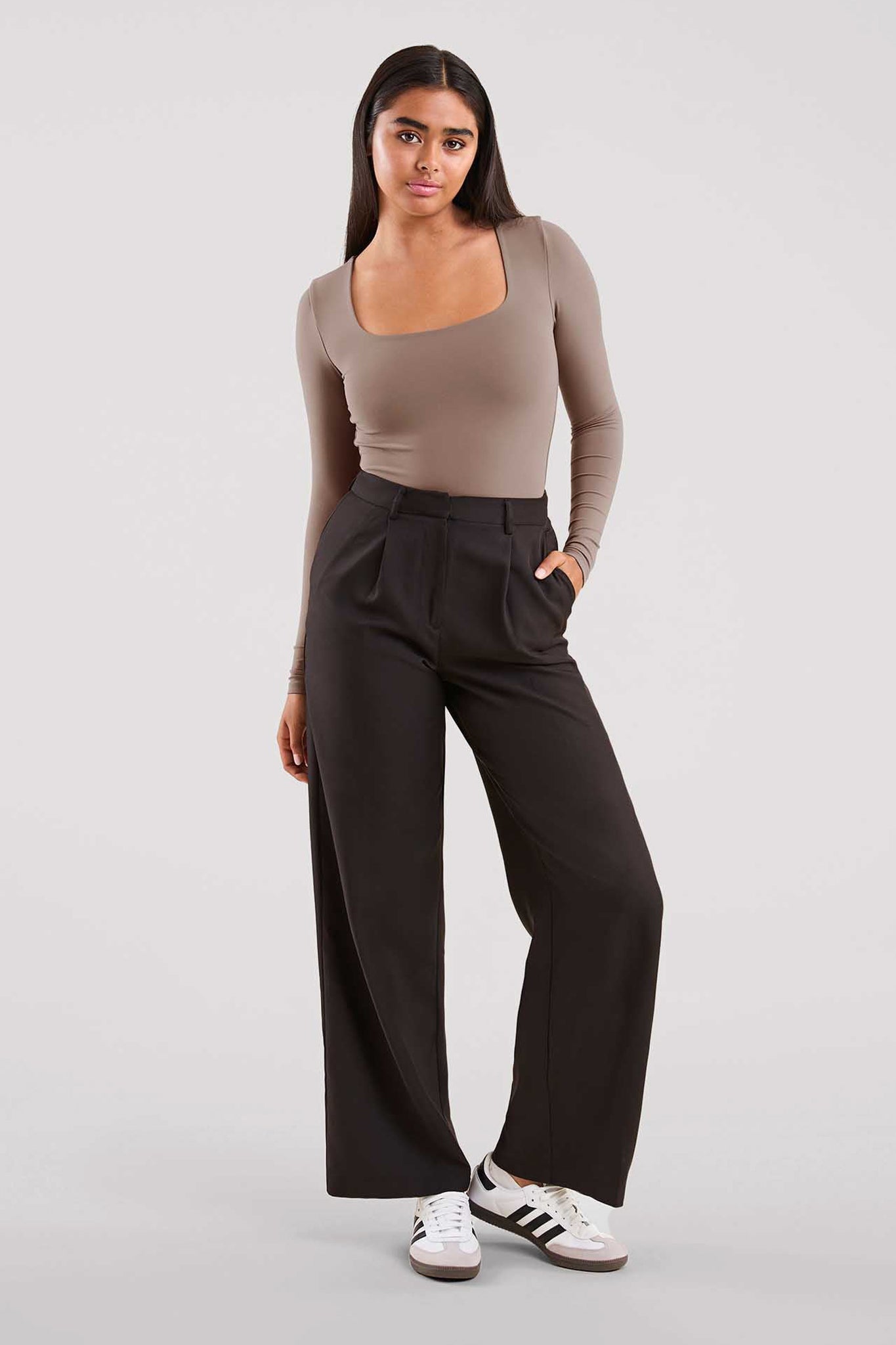 Long Sleeve Square Neck Bodysuit