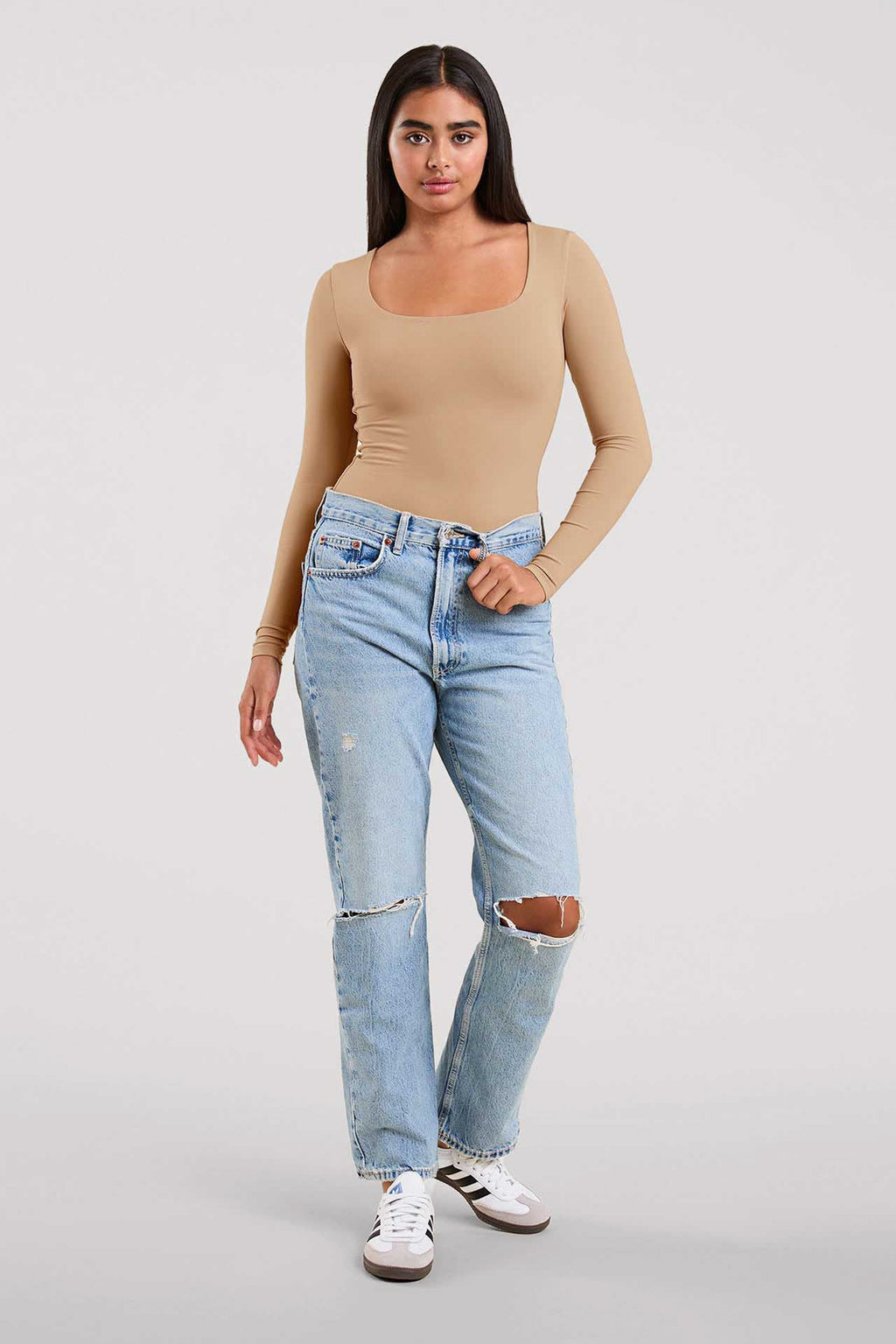 Long Sleeve Square Neck Bodysuit