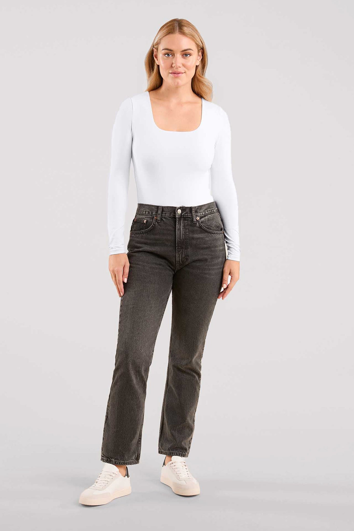 Long Sleeve Square Neck Bodysuit